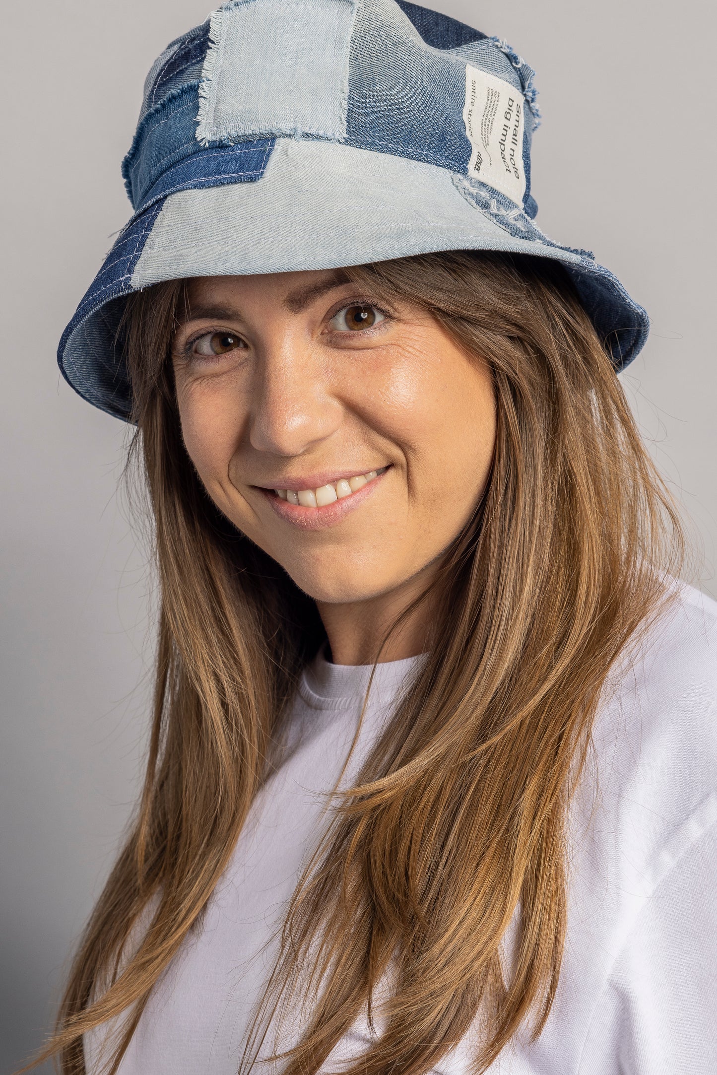 Upcycled denim bucket hat