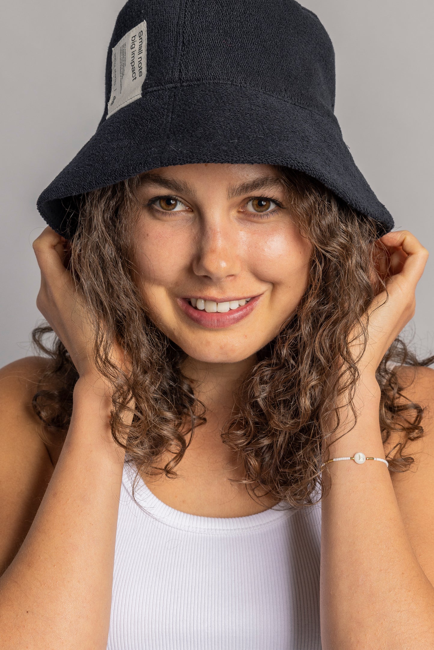 Upcycled Black Bucket Hat
