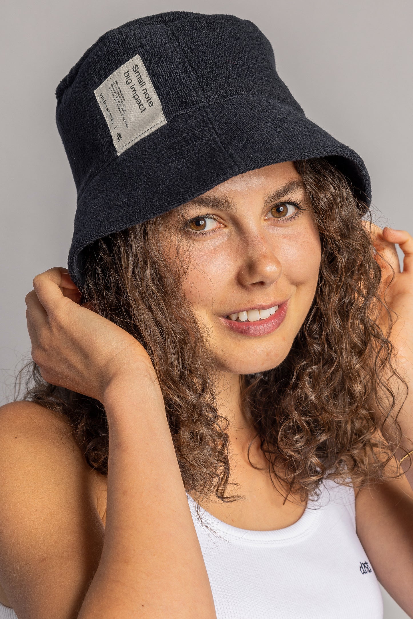 Upcycled Black Bucket Hat