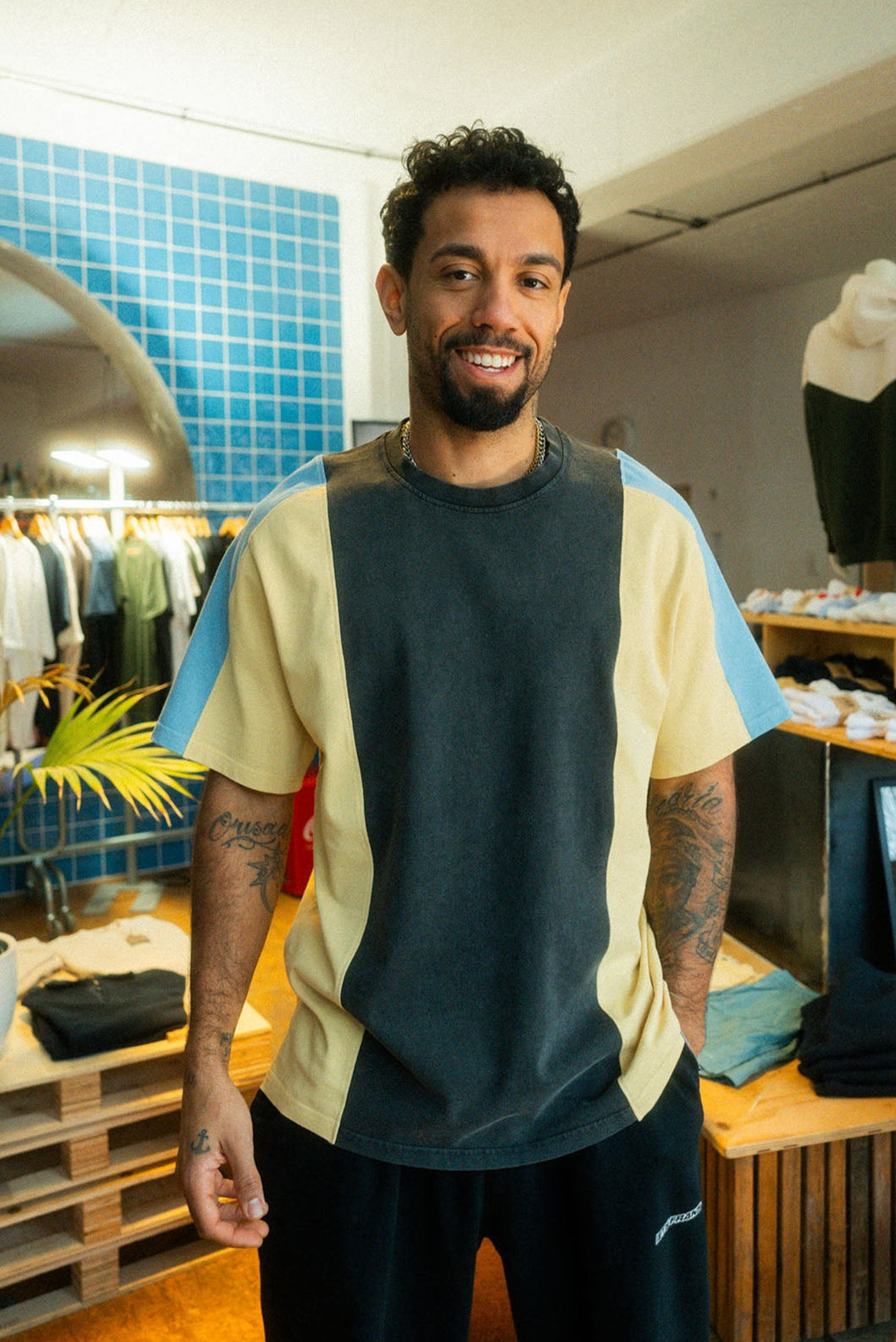 UPCYCLING T-Shirt Oversized Tricolored