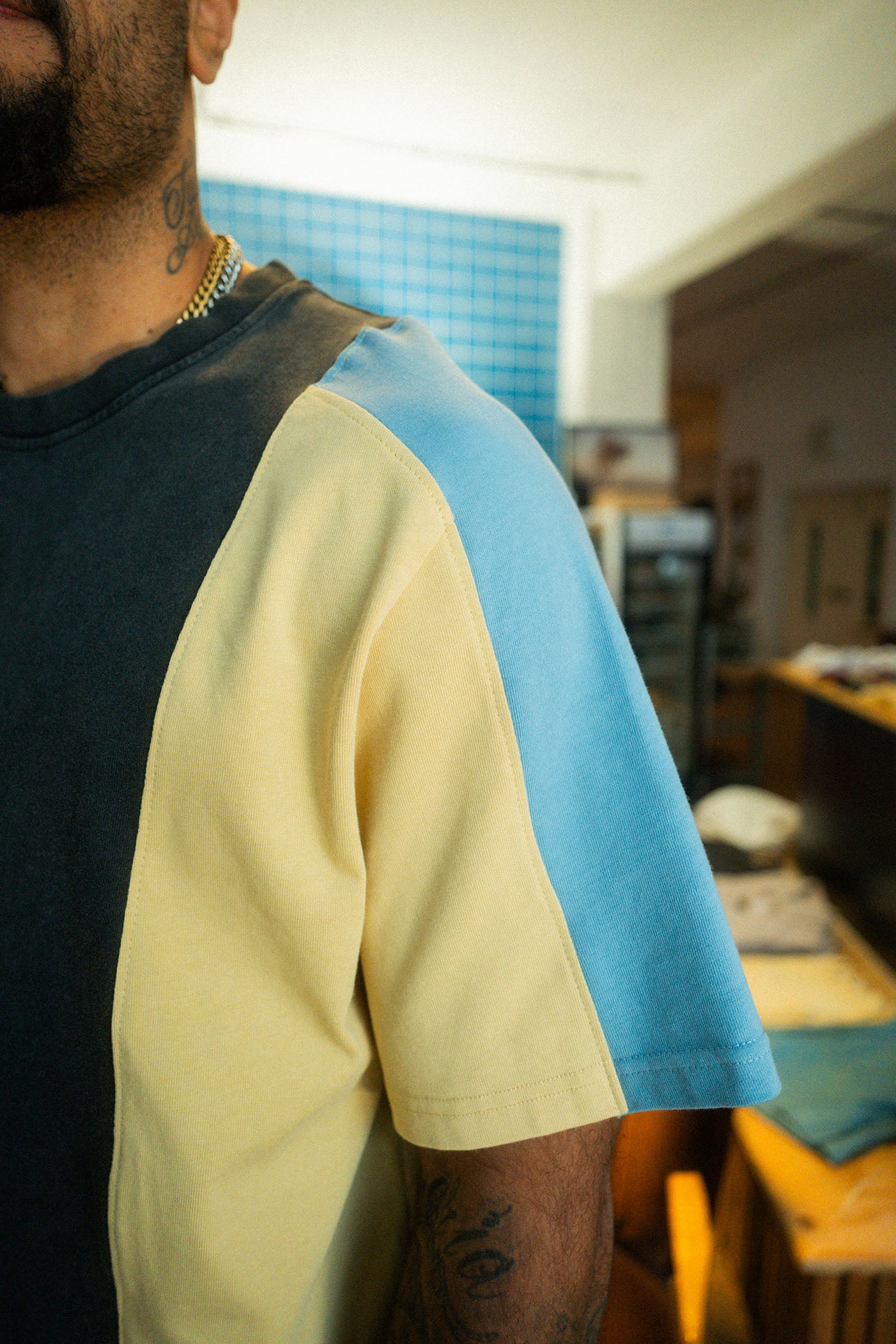 UPCYCLING T-Shirt Oversized Tricolored