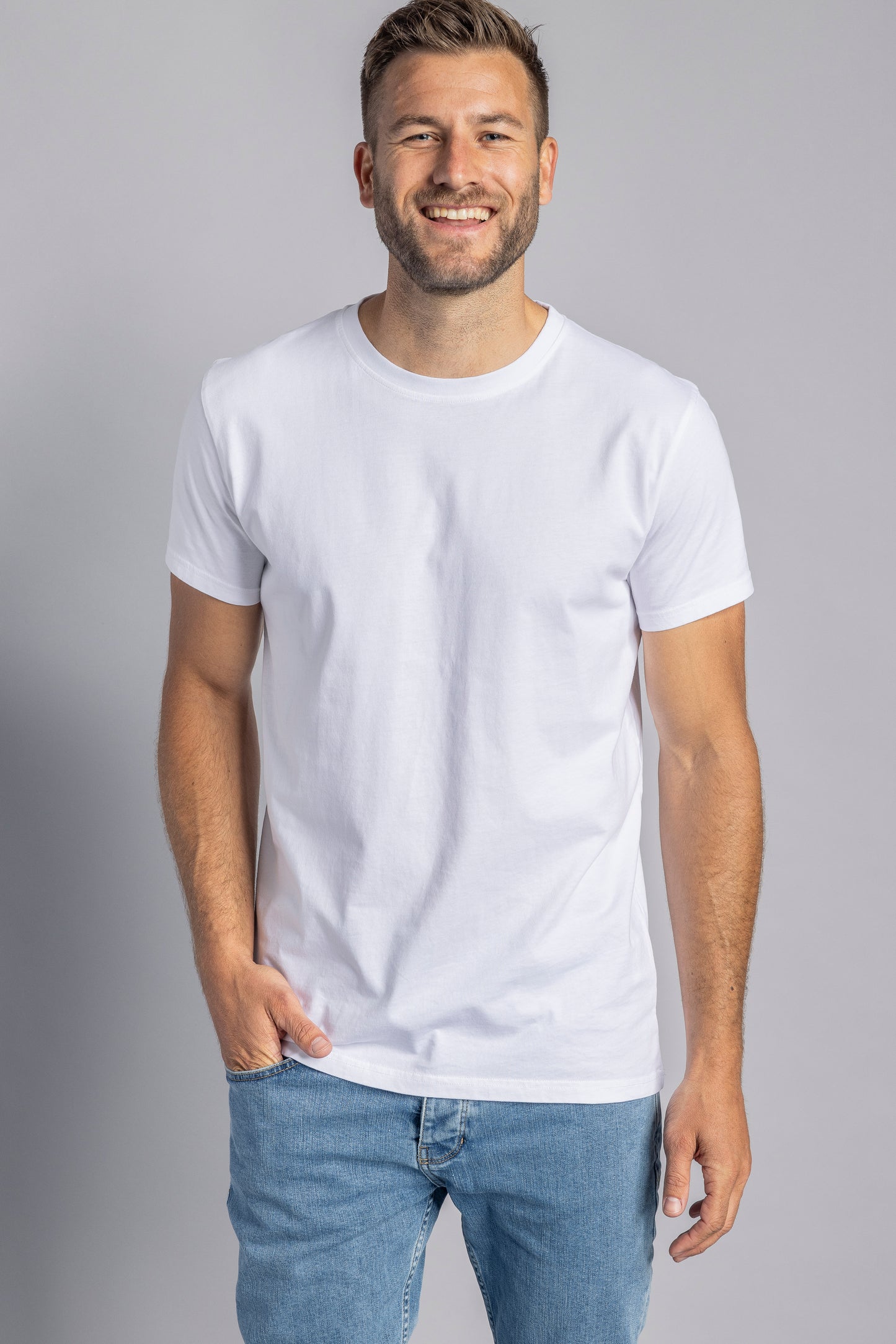 3er-Pack Premium Blank T-Shirt SLIM, White