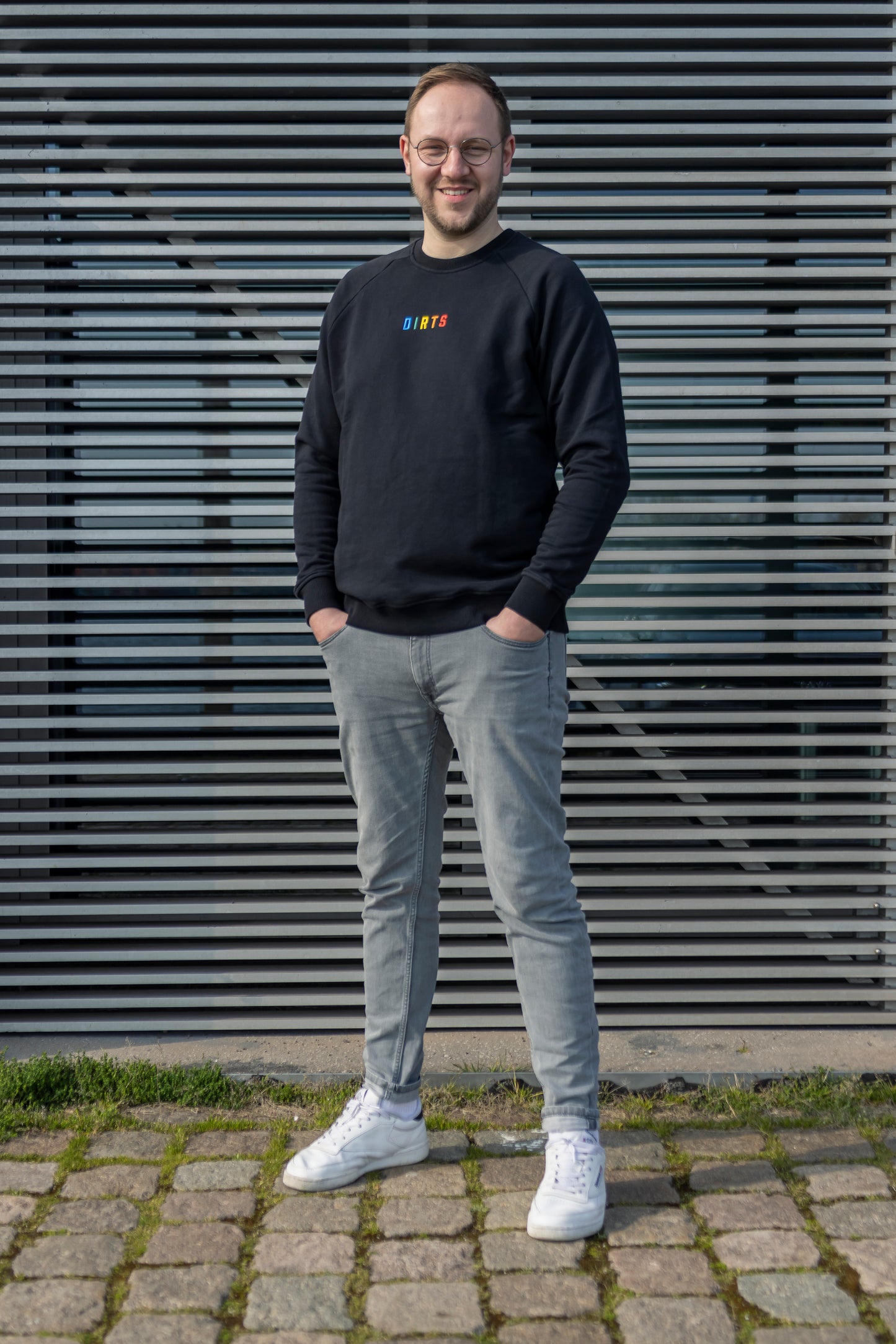 Rainbow Raglan Sweatshirt Unisex, Black