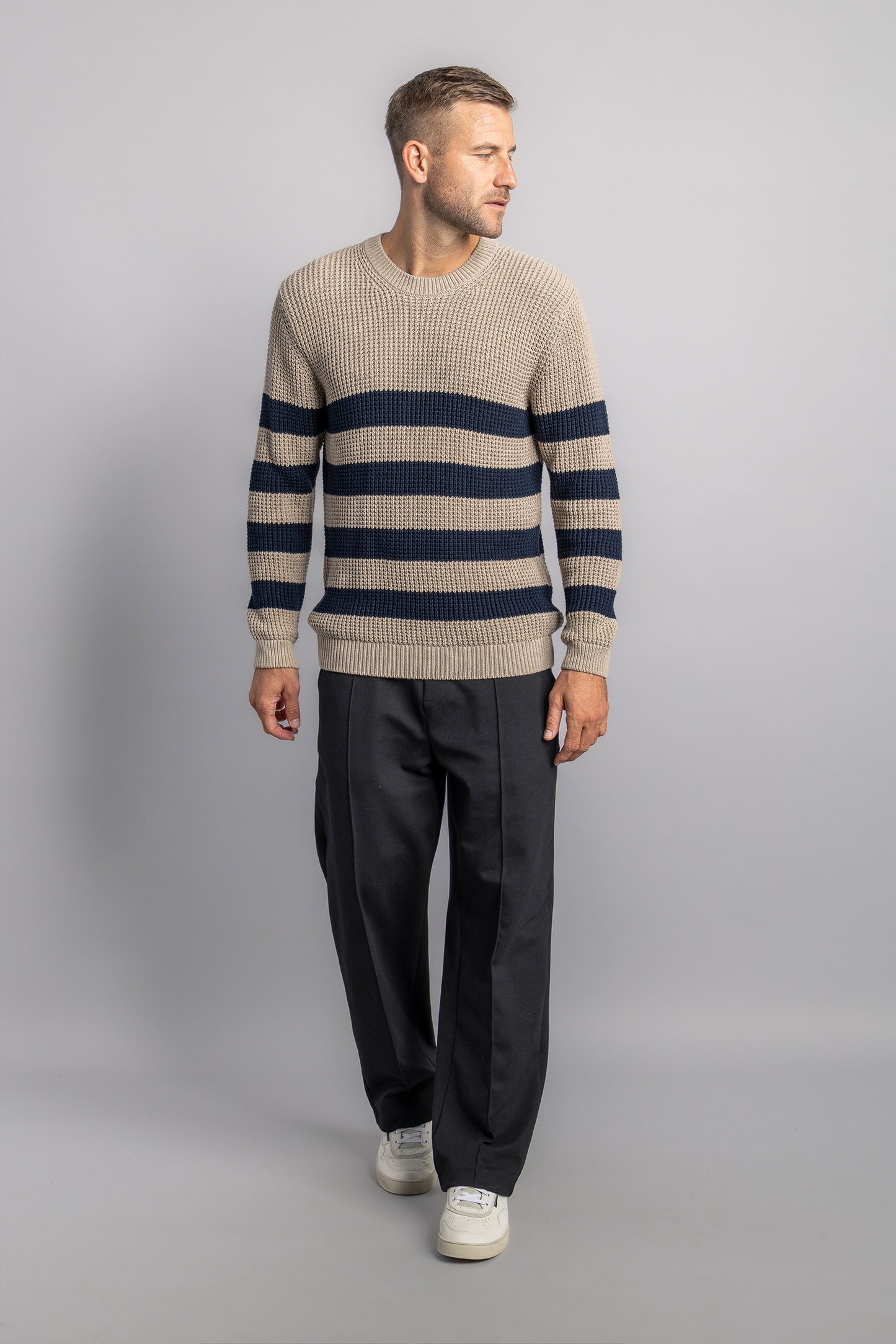 Knit Striped Crewneck