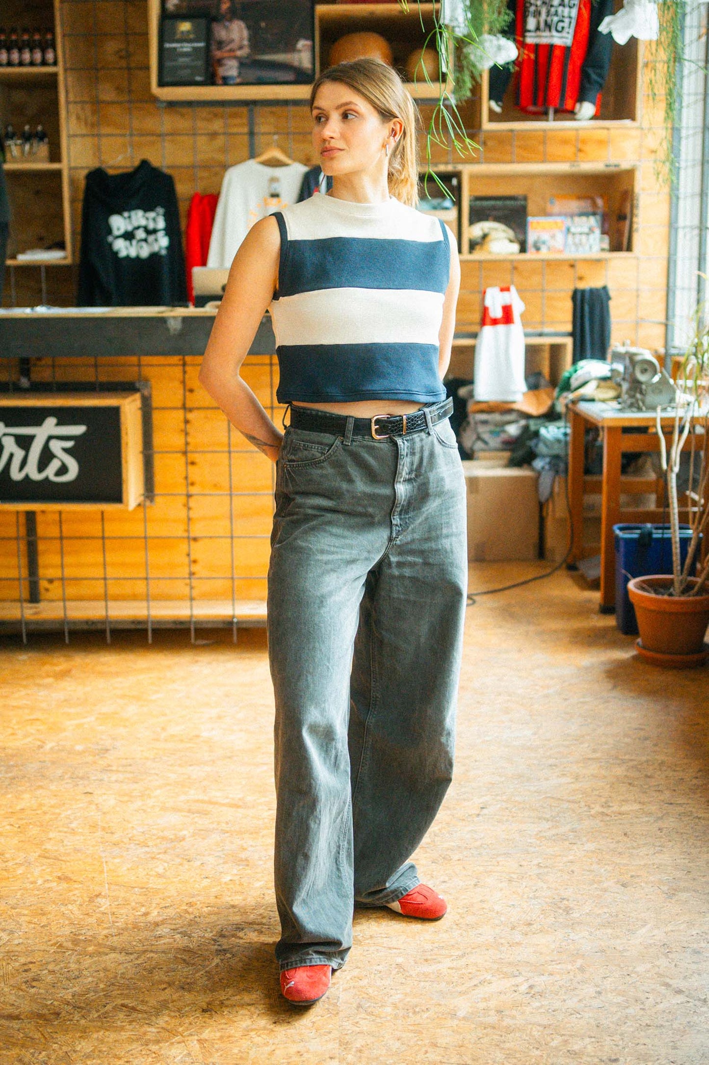 Upcycling Green River T-Shirt Size M