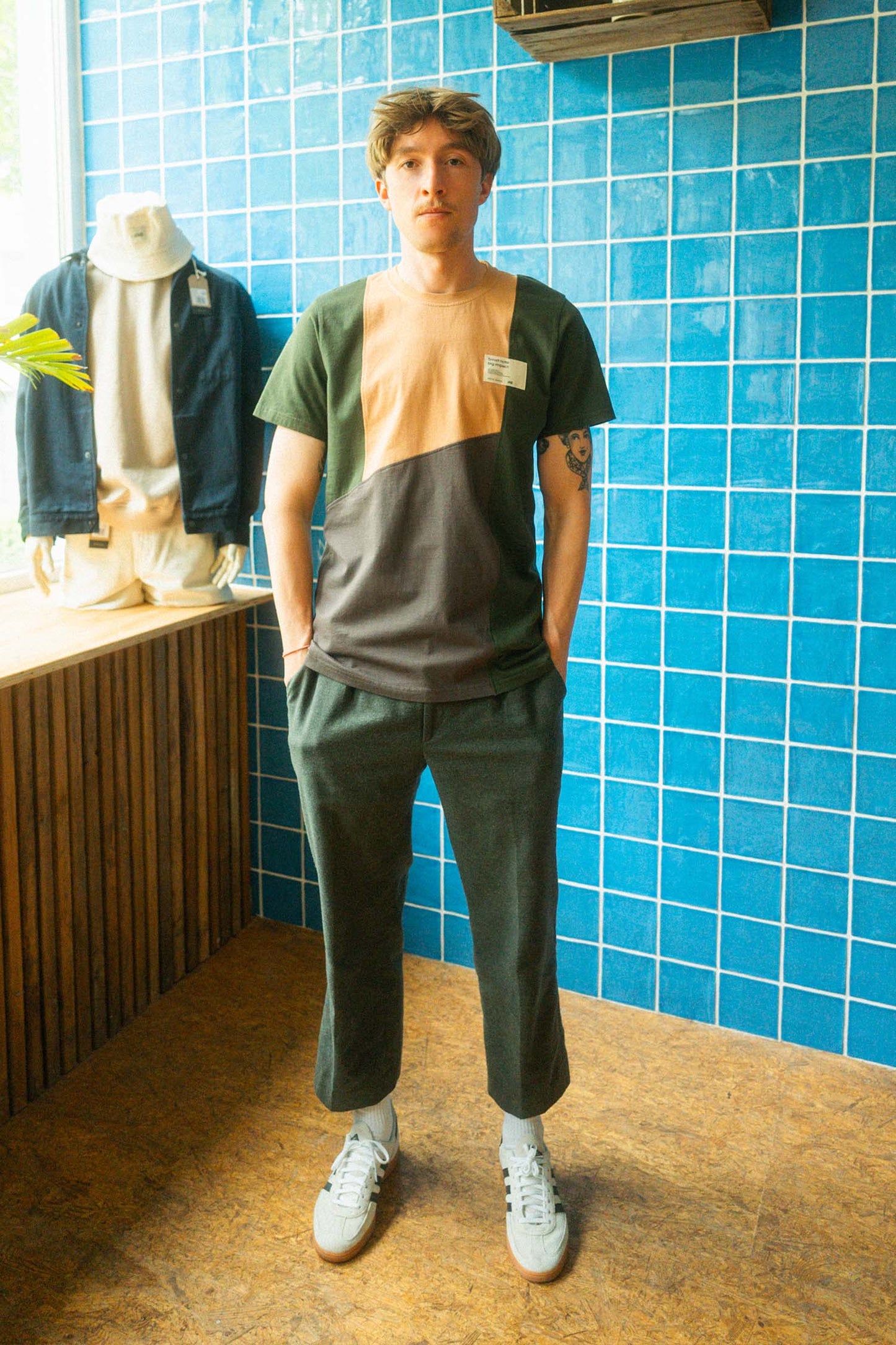 Upcycling Green River T-Shirt Size M