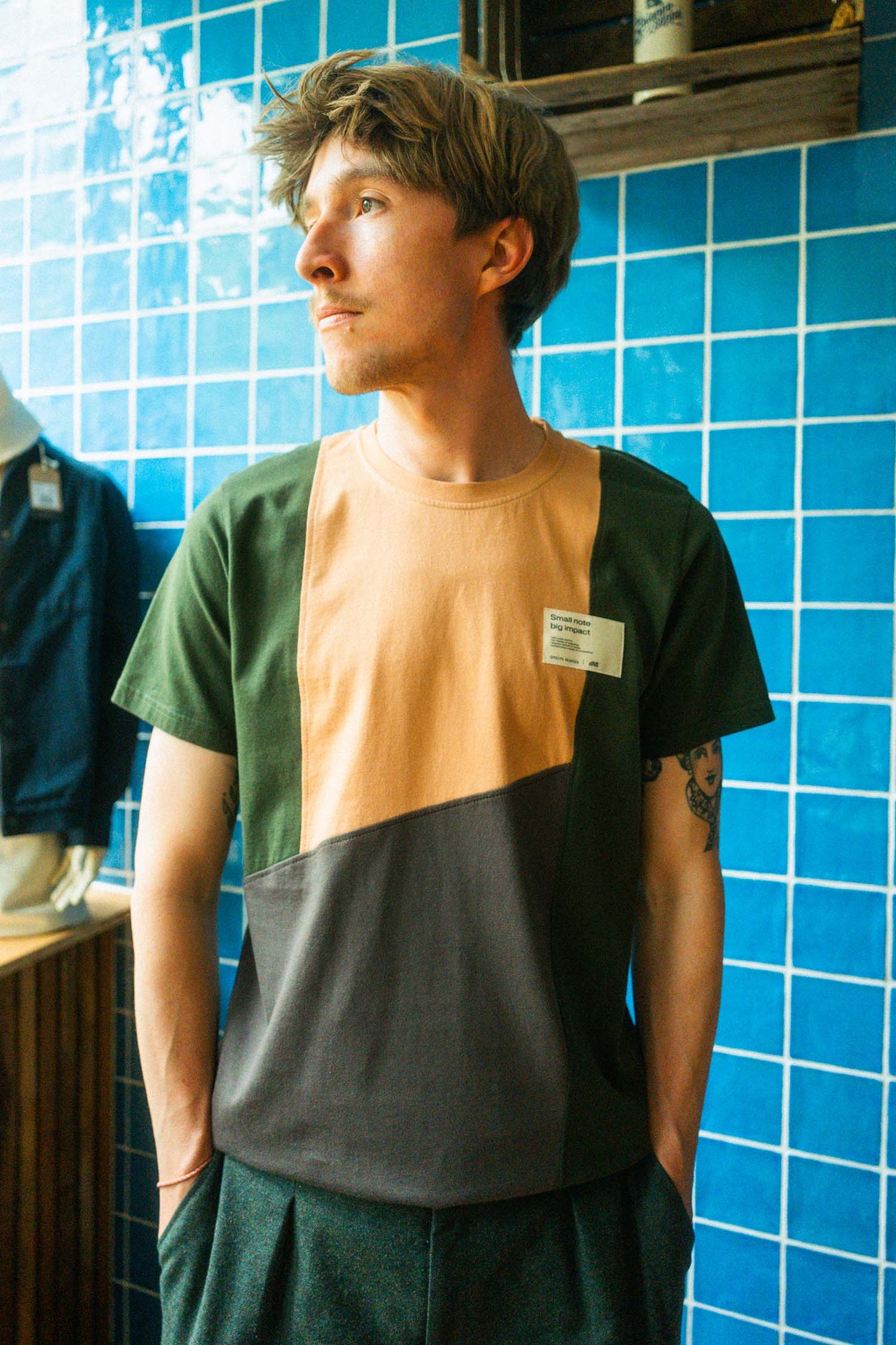 Upcycling Green River T-Shirt Size M