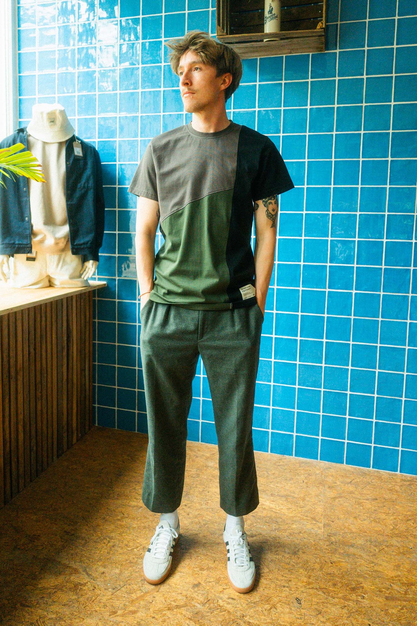 Upcycling Green River T-Shirt Size M