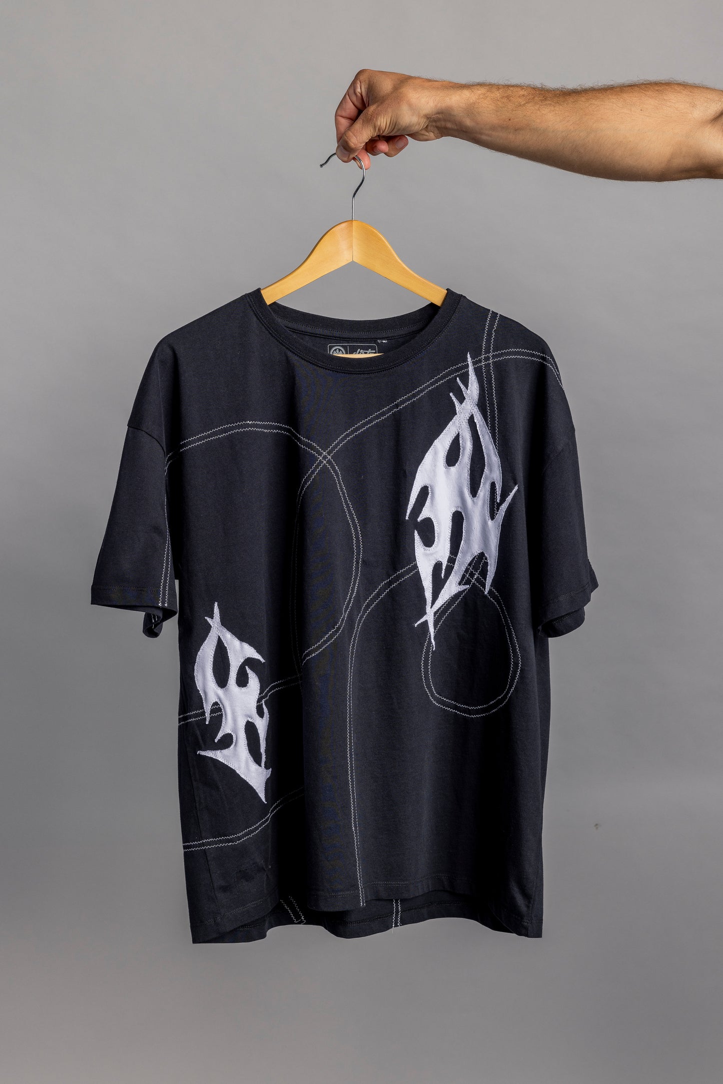 Upcycling unique T-shirt ladies size. S