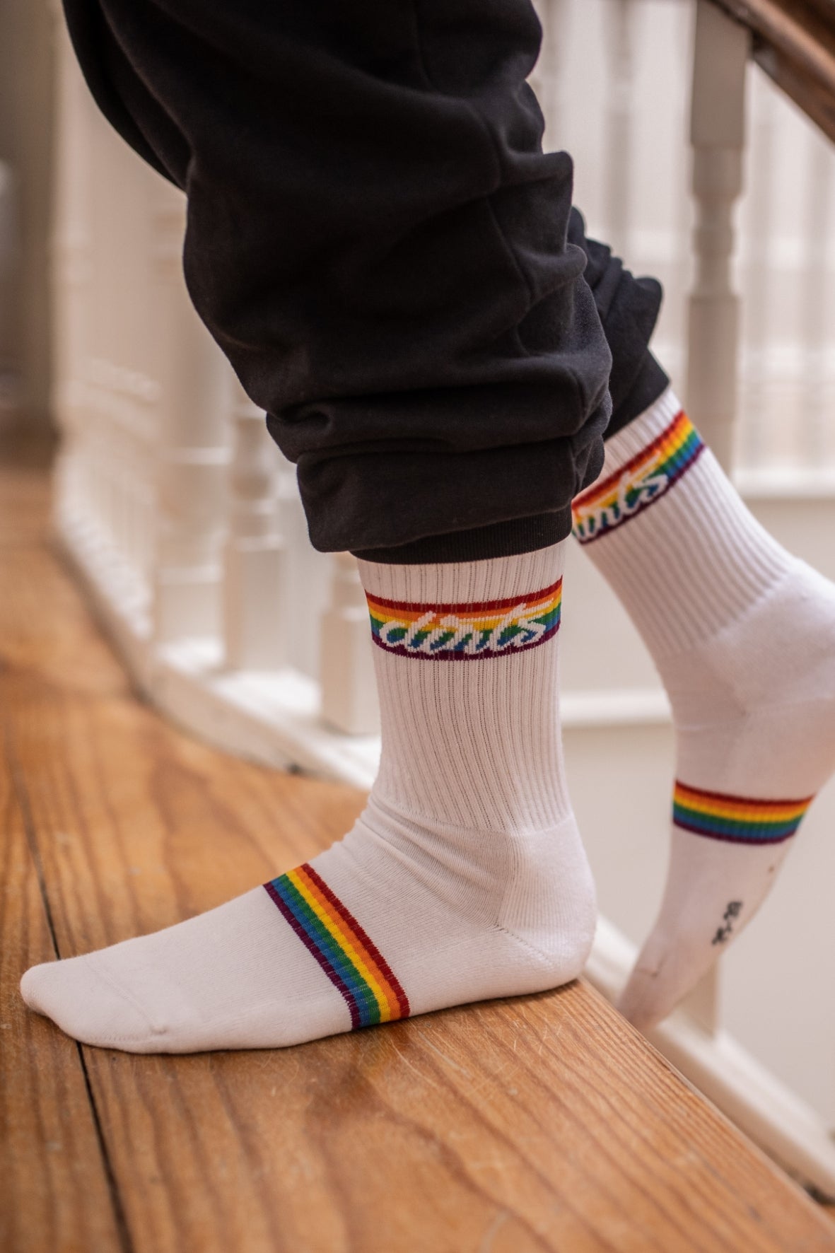 Pack of 2 Rainbow Socks, White