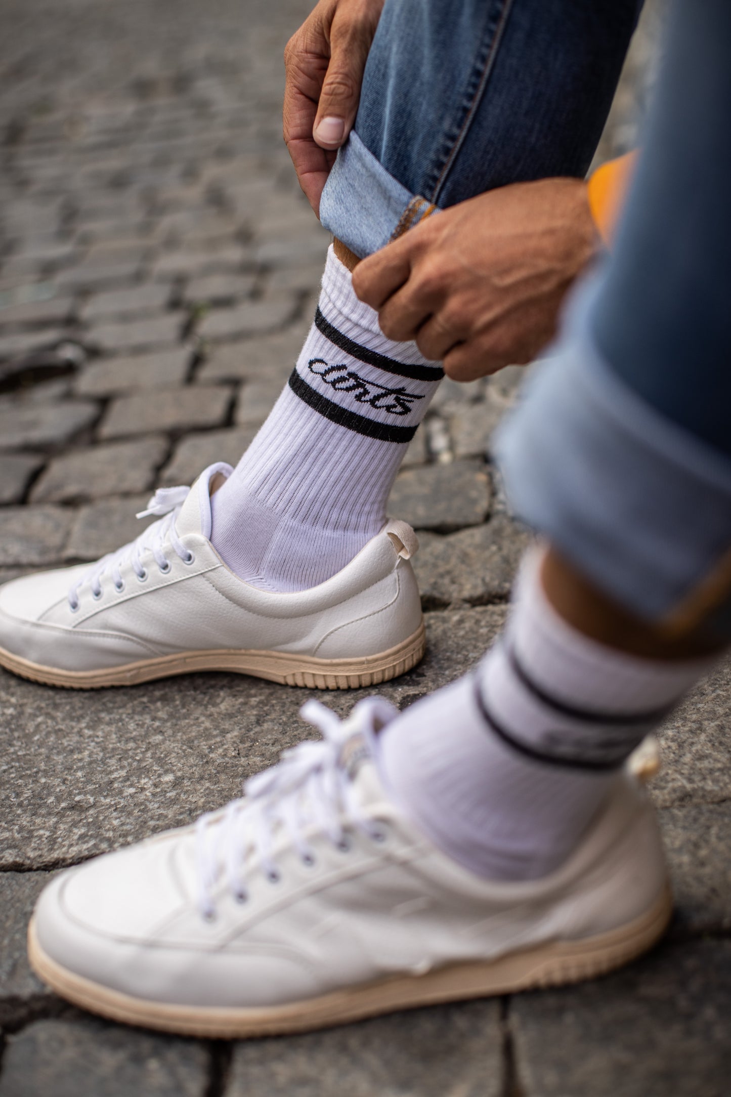 Classic Striped Socks, Weiß