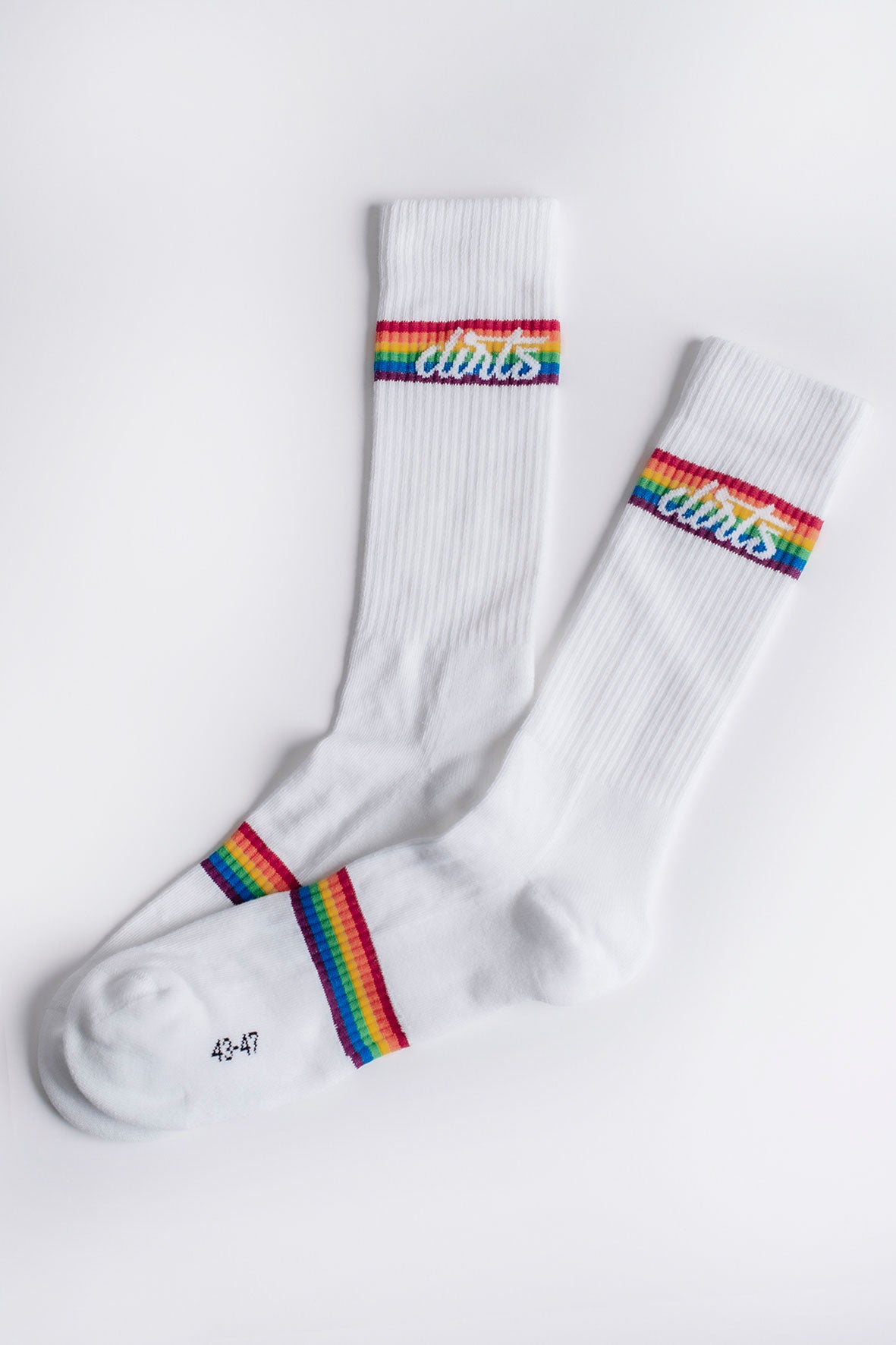 Rainbow Socks, White