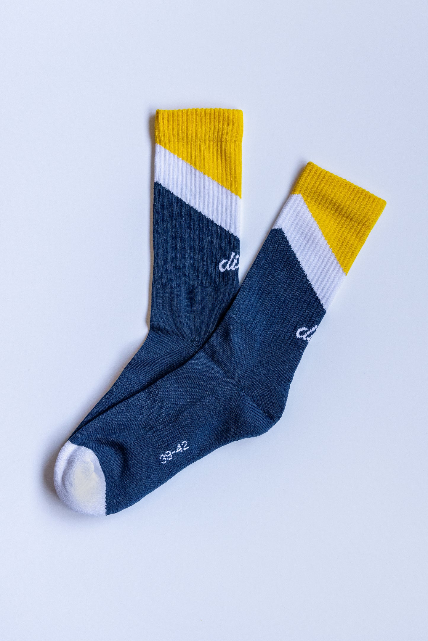 ZIG ZAG Socks, Blau/Weiß/Gelb