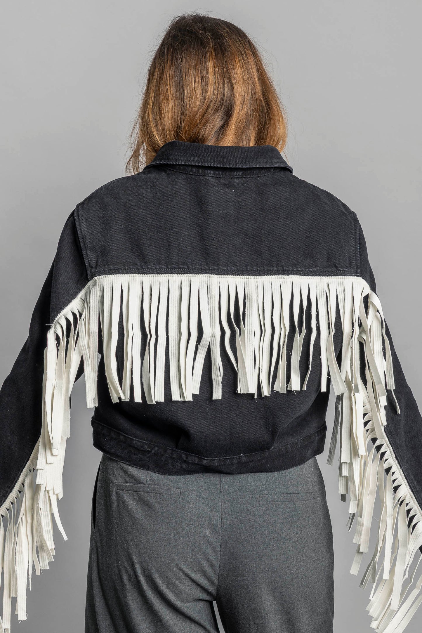 UPCYCLING Denim Jacket "Fringes"