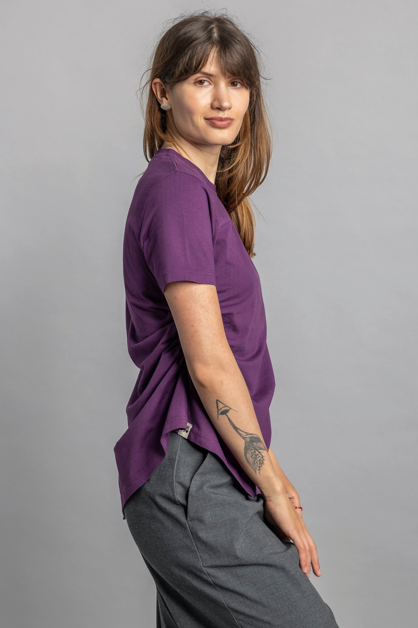 UPCYCLING Asymmetrical T-Shirt Purple