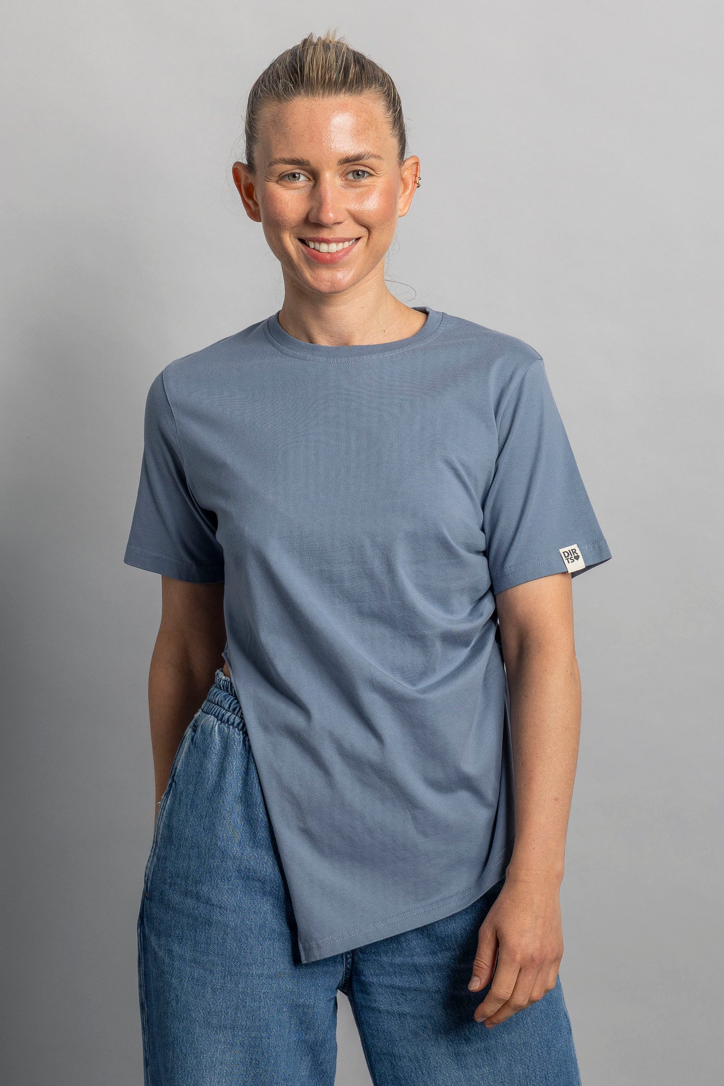 UPCYCLING Asymmetrical T-Shirt Stormy Blue
