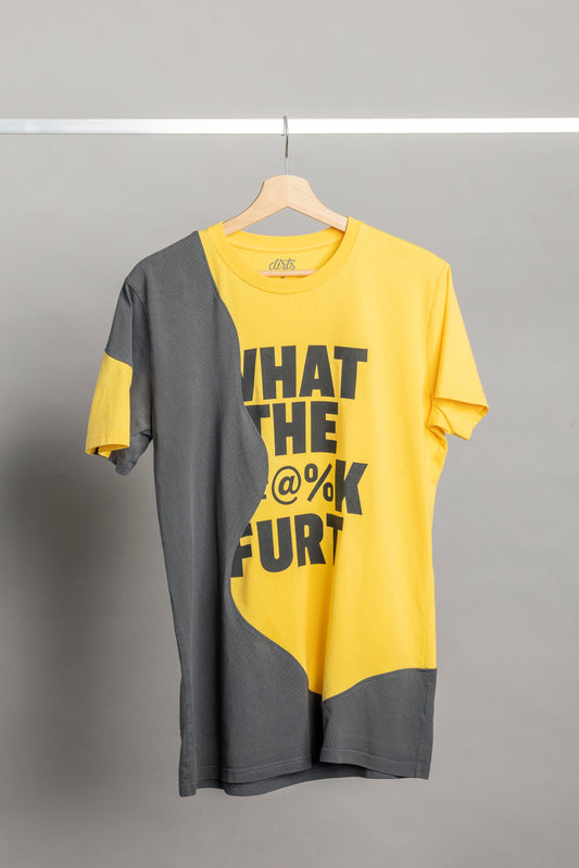 UPCYCLING T-Shirt Yellow & Grey, M