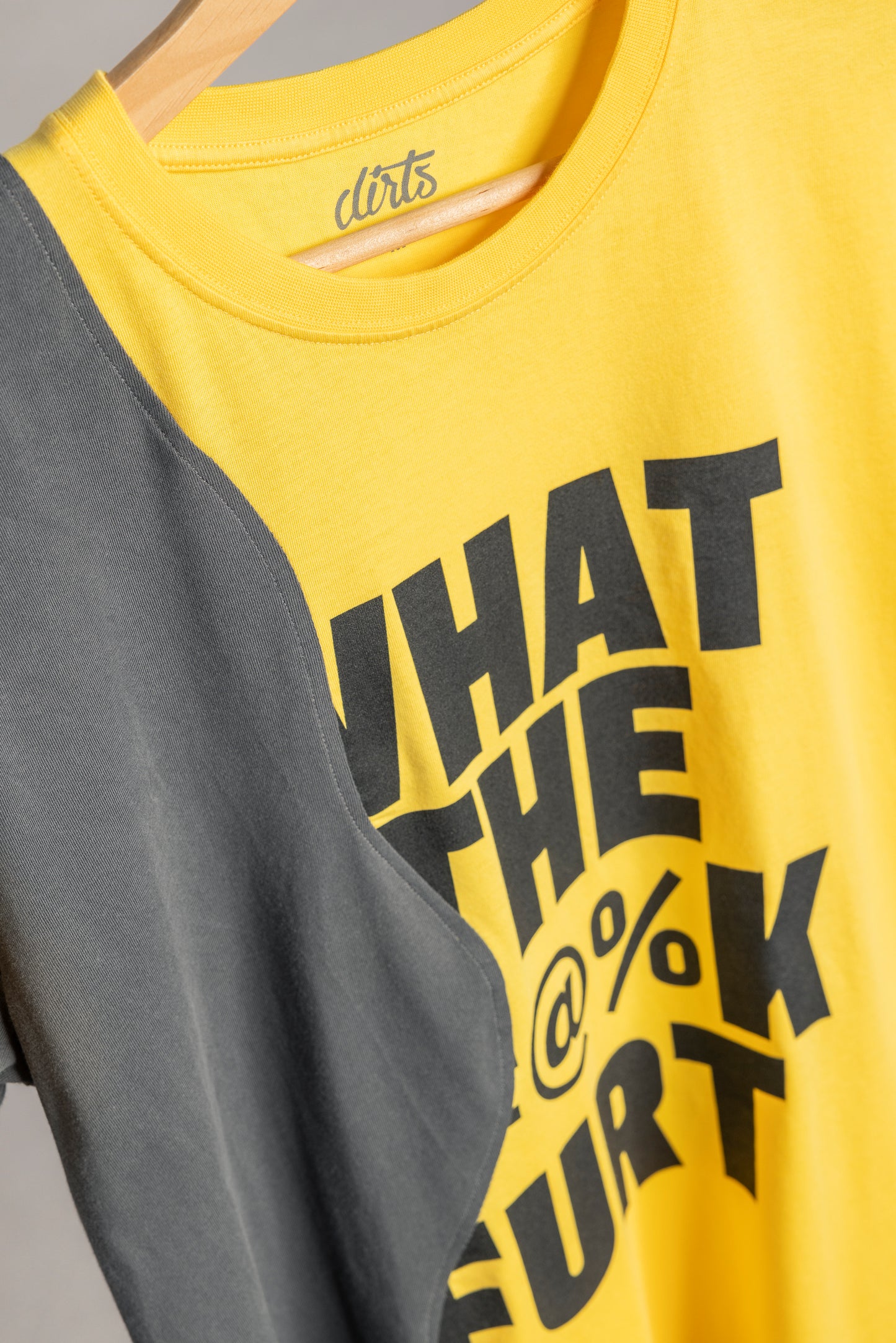 UPCYCLING T-Shirt Yellow & Grey, M