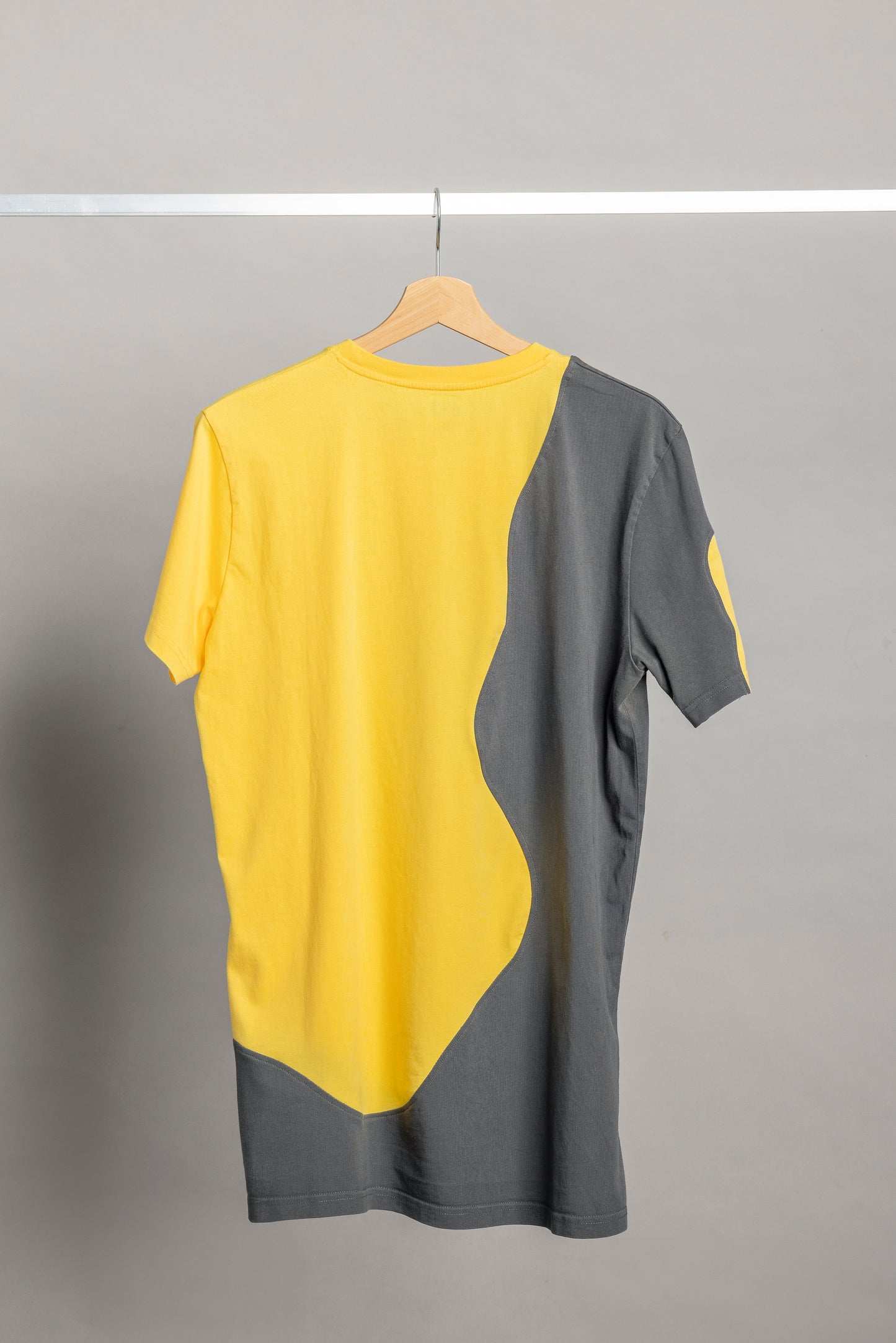 UPCYCLING T-Shirt Yellow & Grey, M