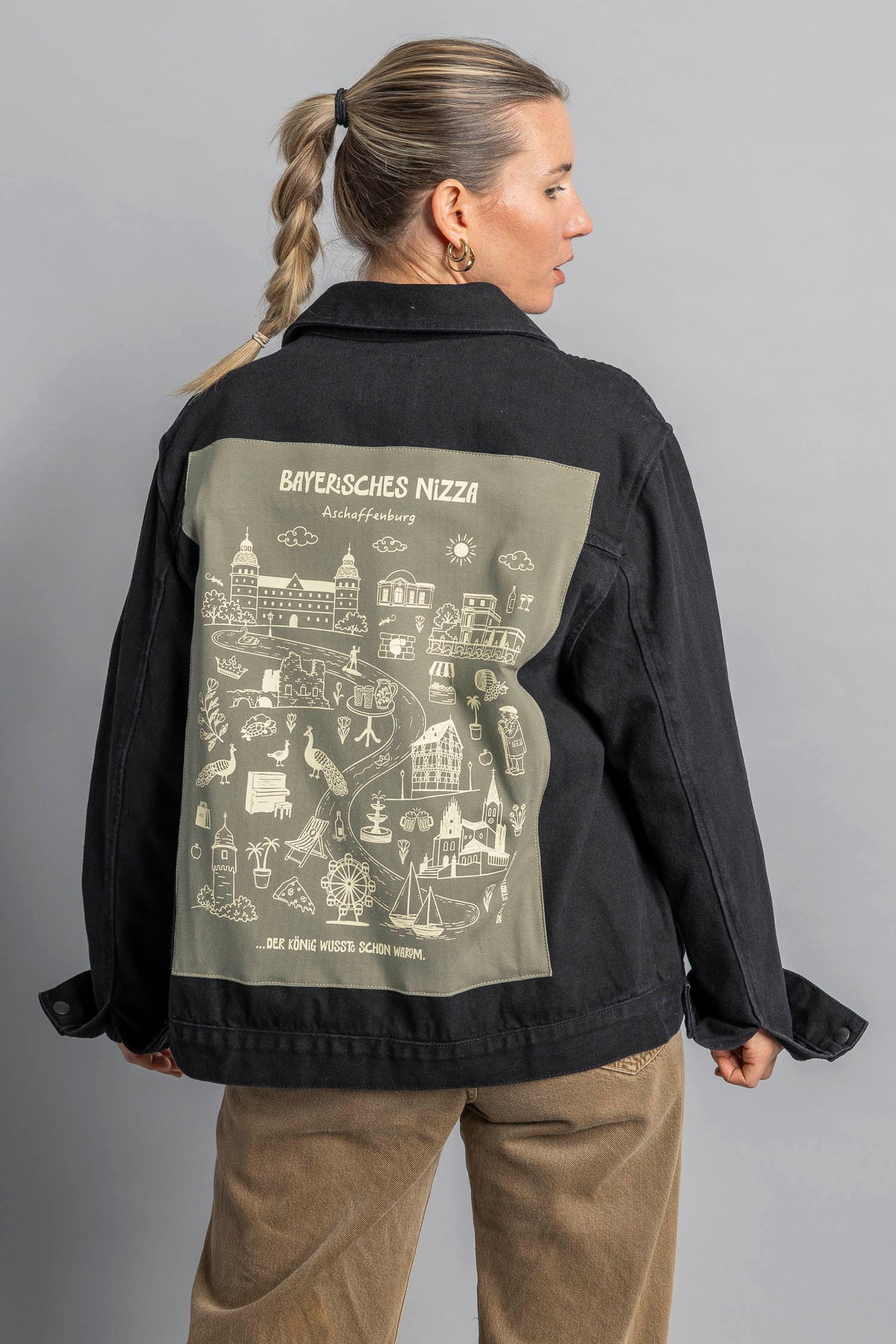 UPCYCLING Denim Jacket BAYERISCHES NIZZA