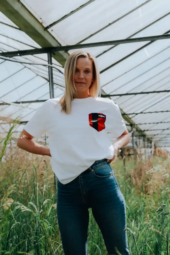 SGE X DIRTS Pocket T-Shirt Ladies, Weiß