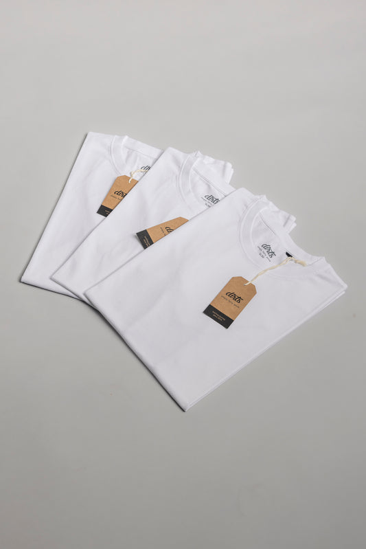 3er-Pack Premium Blank T-Shirt SLIM, White