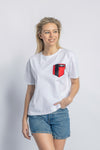 SGE X DIRTS Pocket T-Shirt Ladies, Weiß