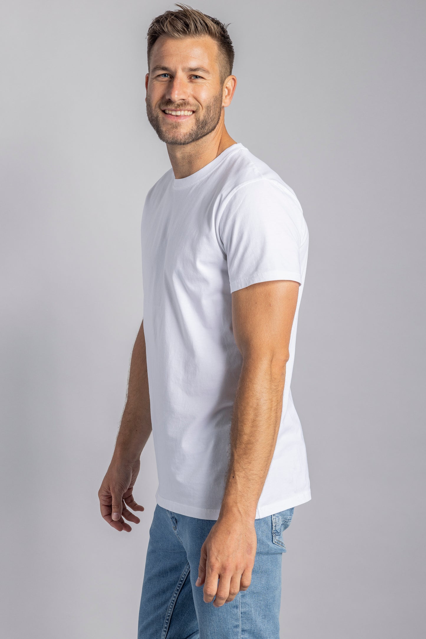 3er-Pack Premium Blank T-Shirt SLIM, White
