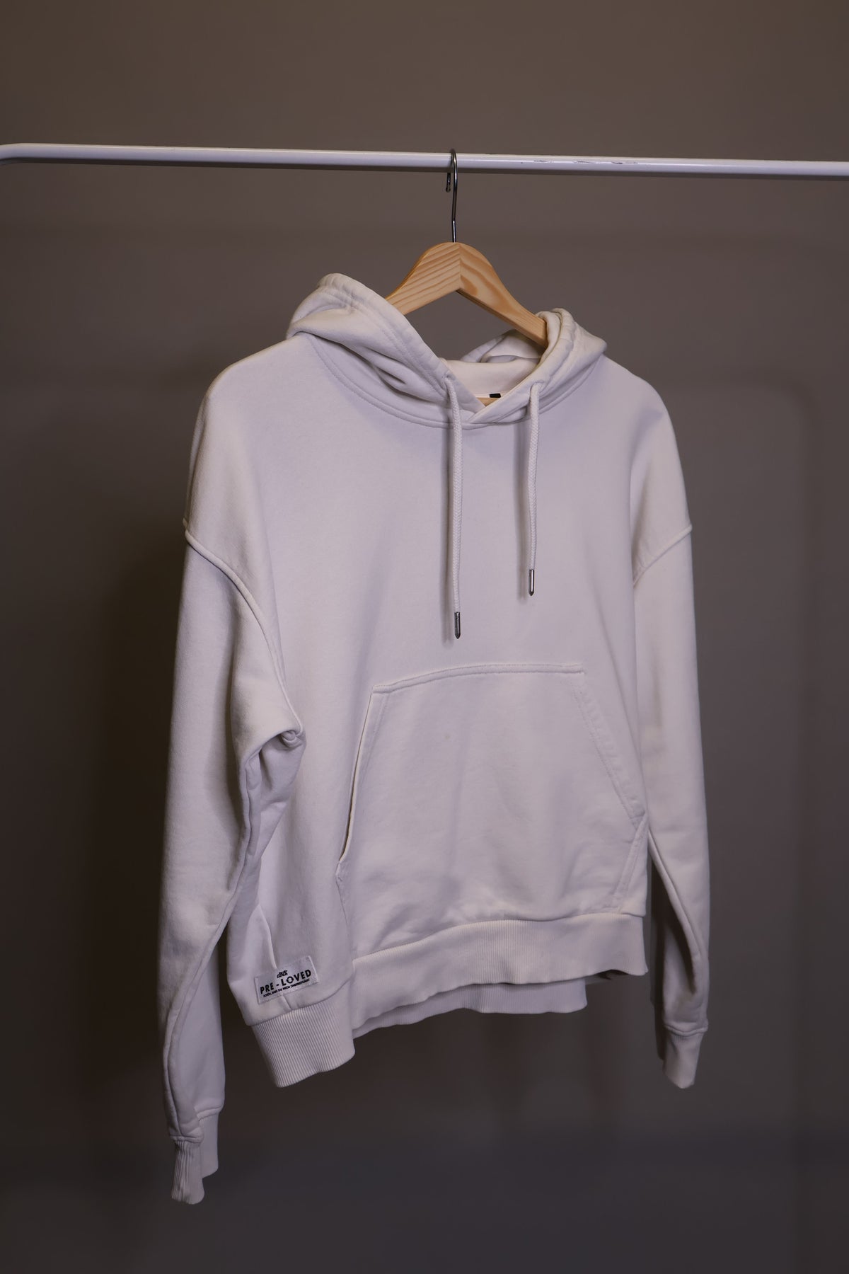 PRE-LOVED Womens Oversized Blank Hoodie, XS