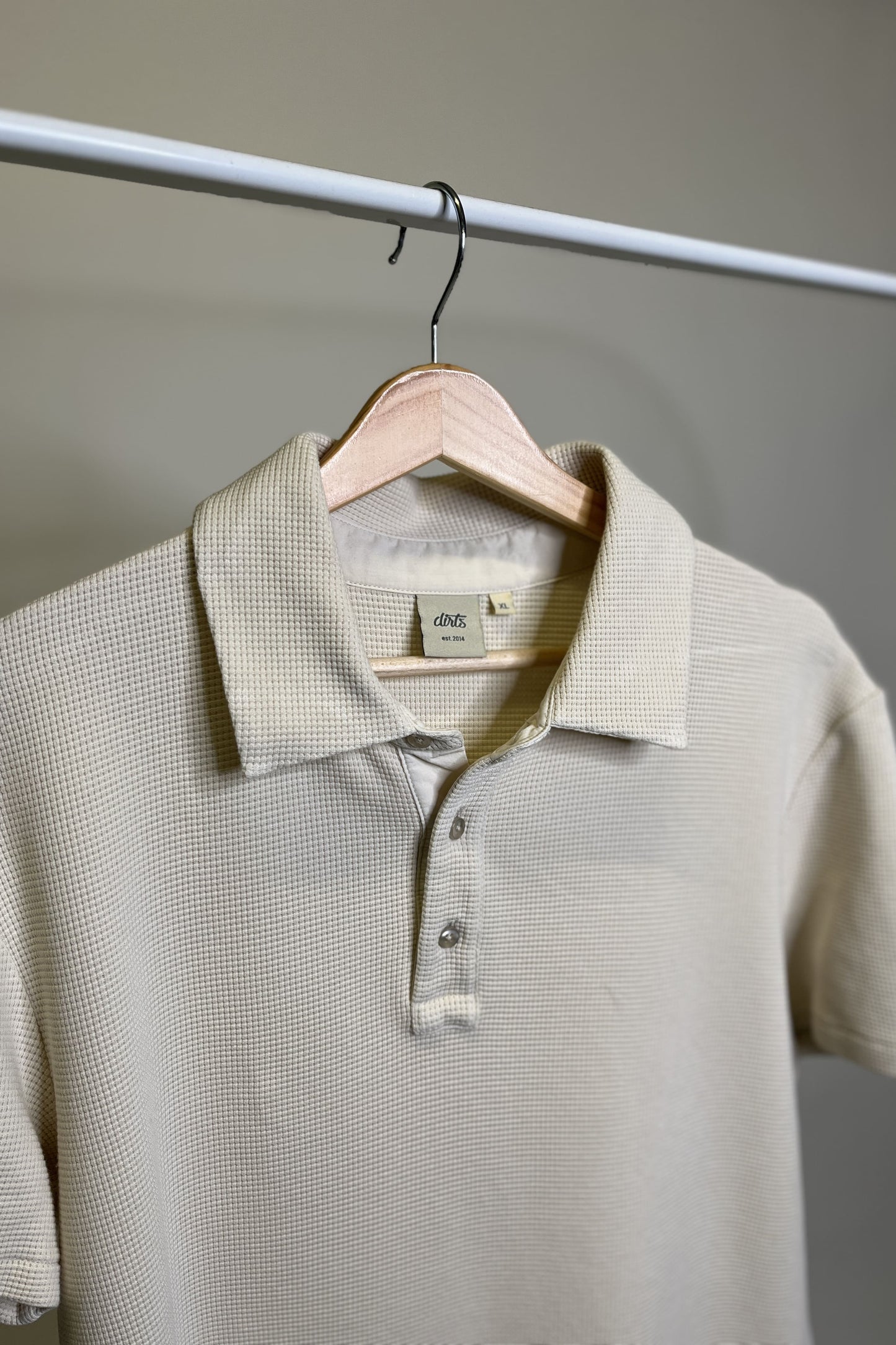 PRE-LOVED Waffle Piqué Polo Shirt, L