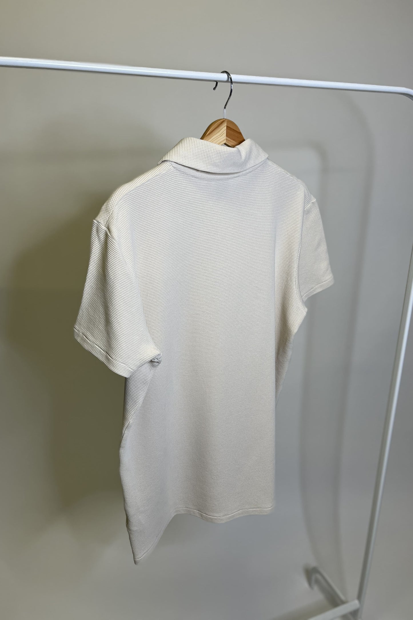 PRE-LOVED Waffle Piqué Polo Shirt, L