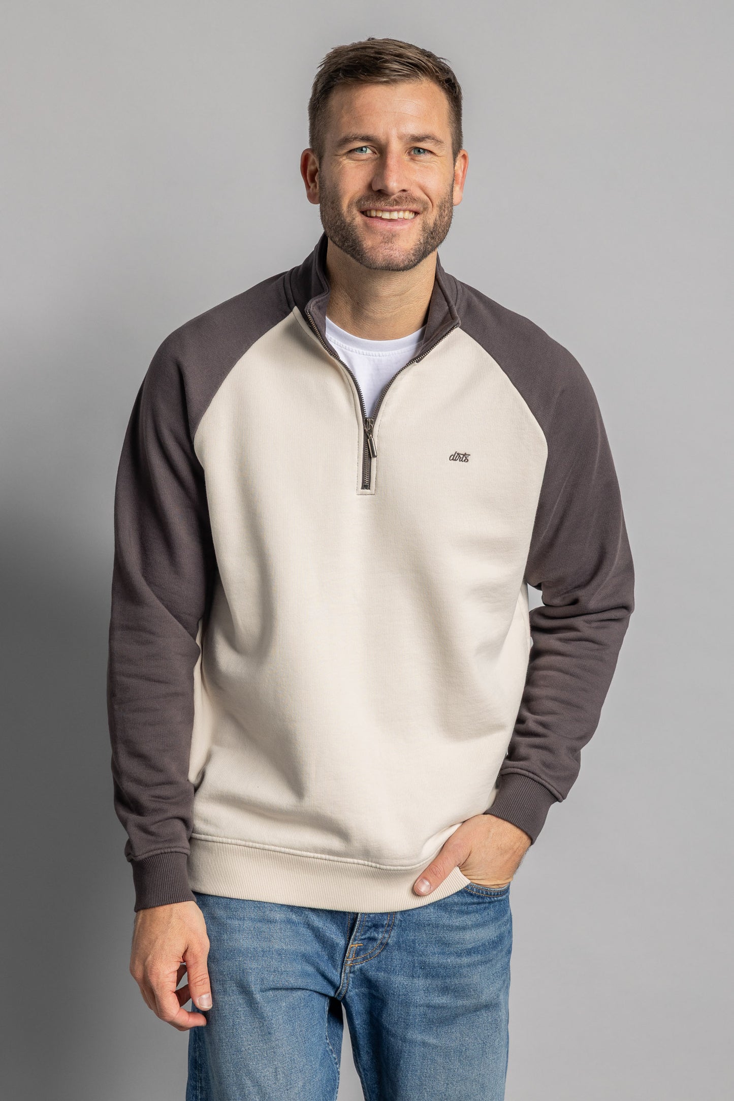 Color Block Quarter Zip