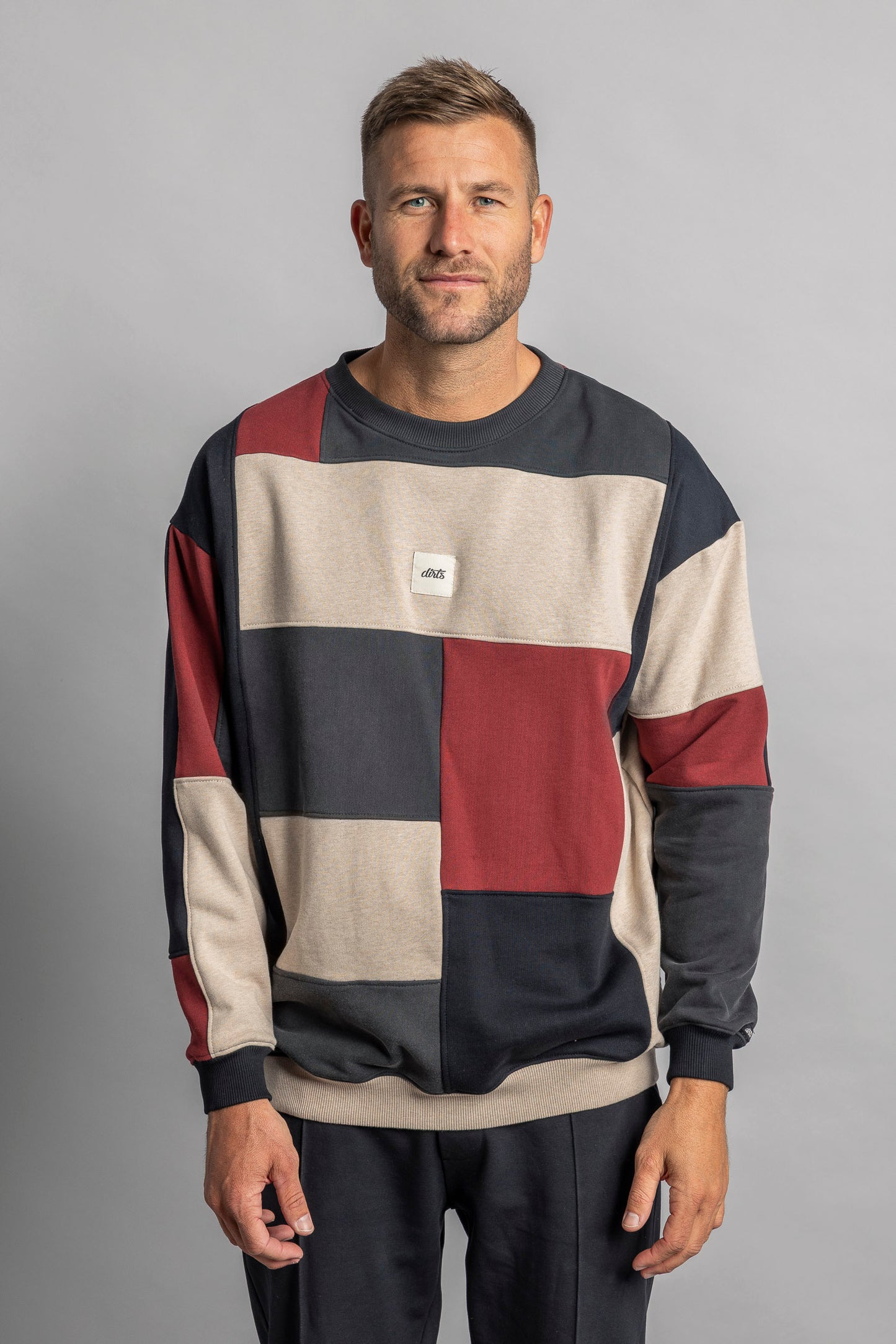 UPCYCLING Logo Patchwork Crewneck