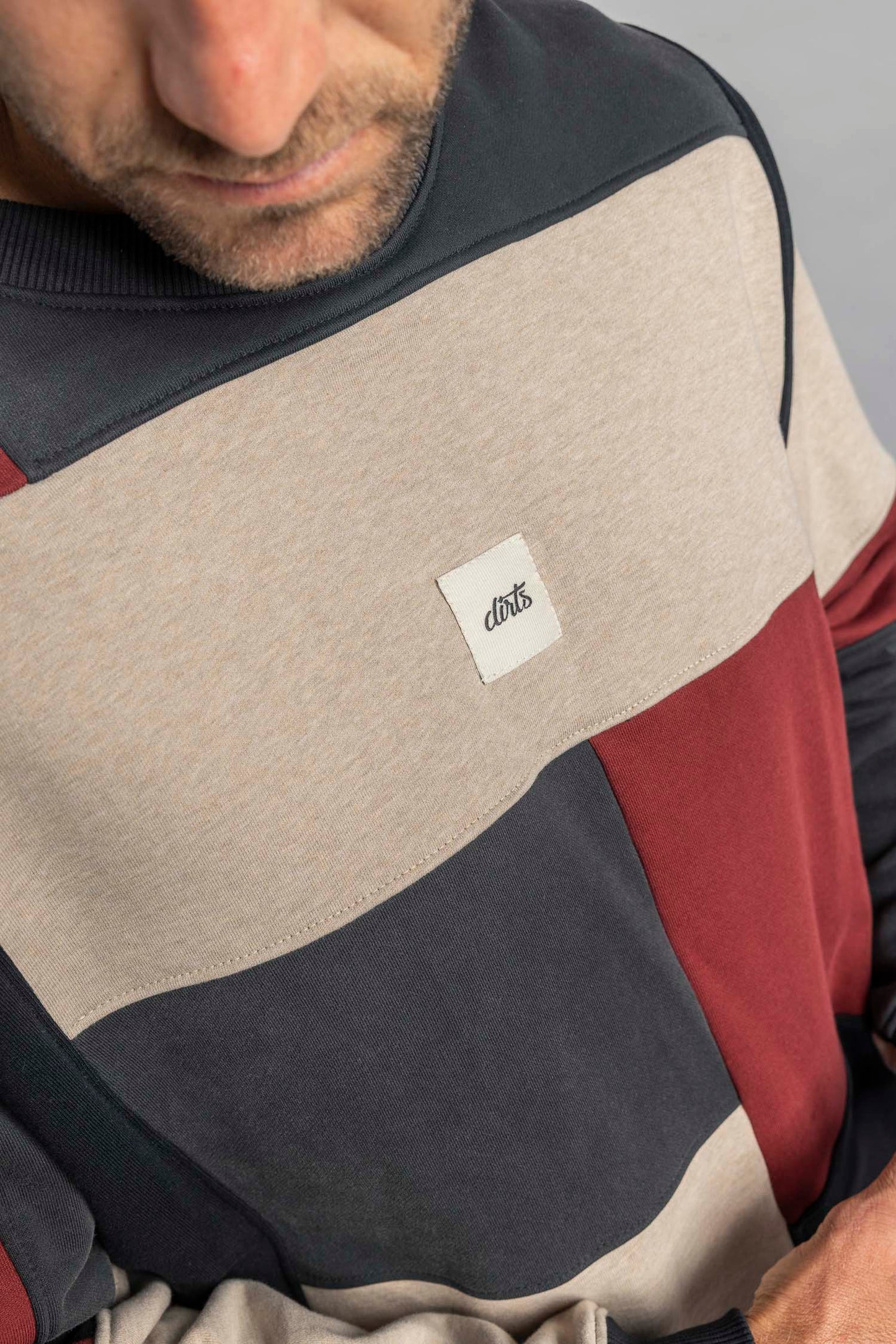 UPCYCLING Logo Patchwork Crewneck