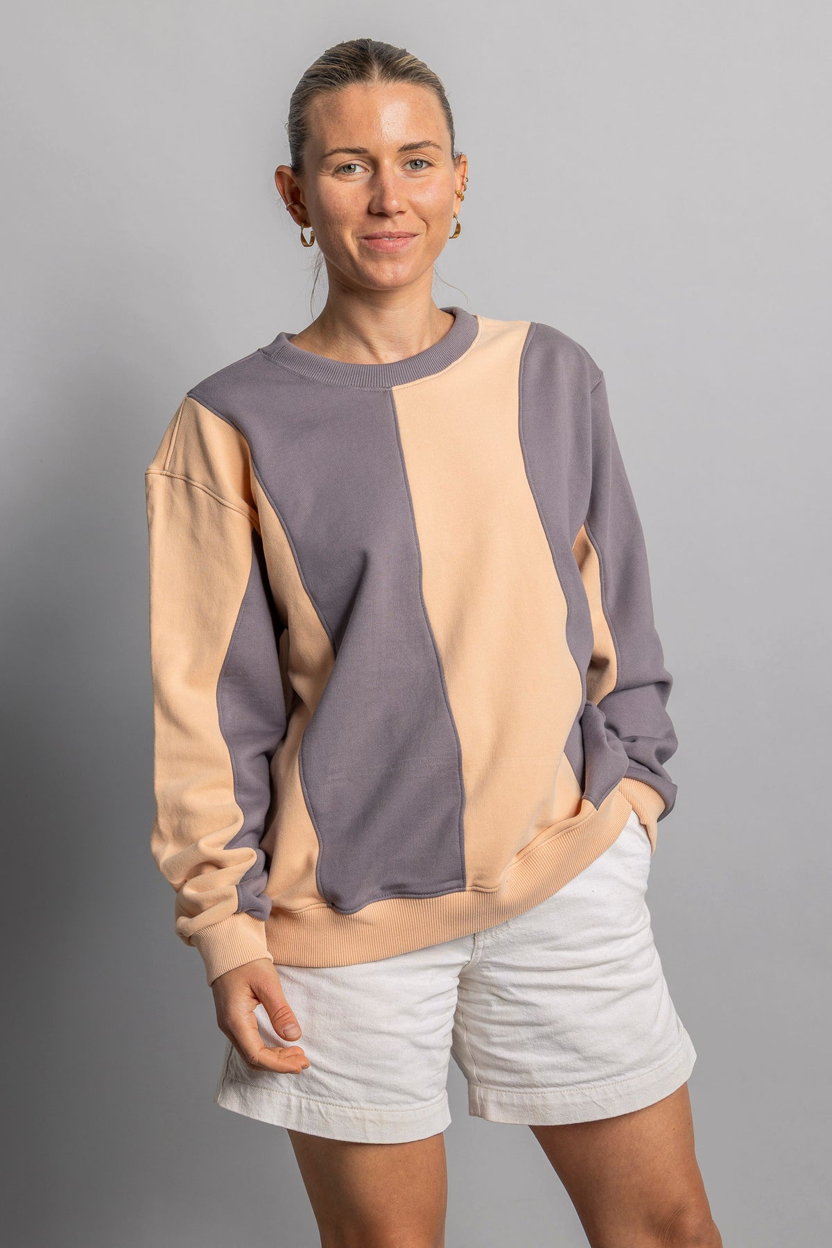 UPCYCLING Two-Tone Crewneck
