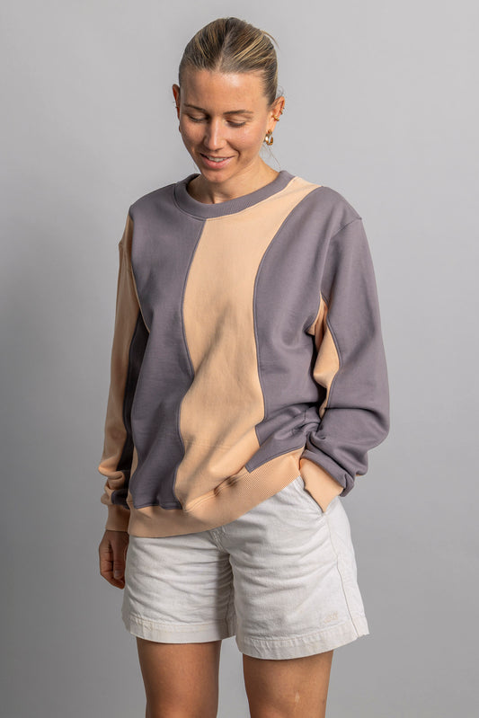 UPCYCLING Two-Tone Crewneck