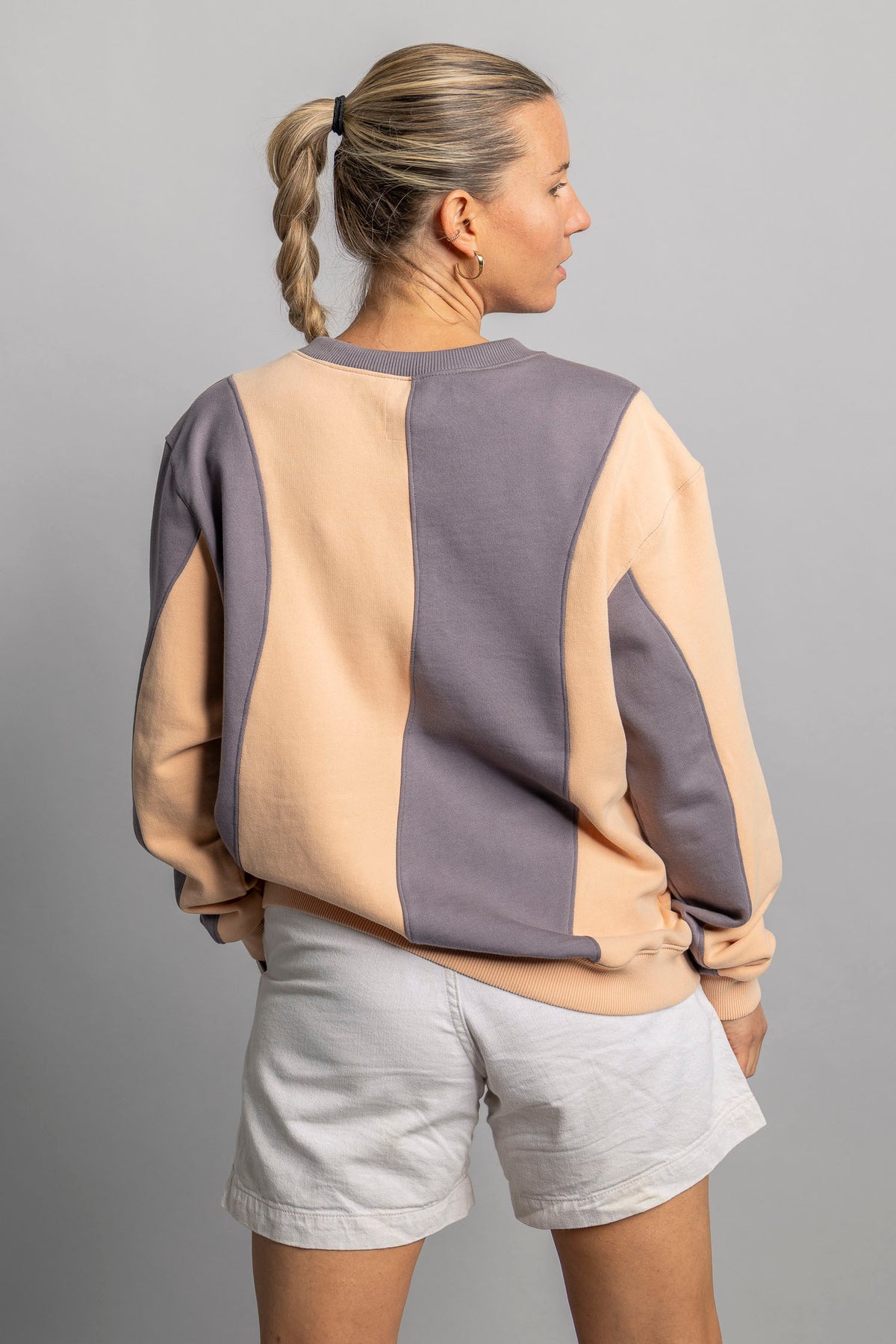UPCYCLING Two-Tone Crewneck