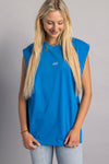 Logo tank Top fancy blue