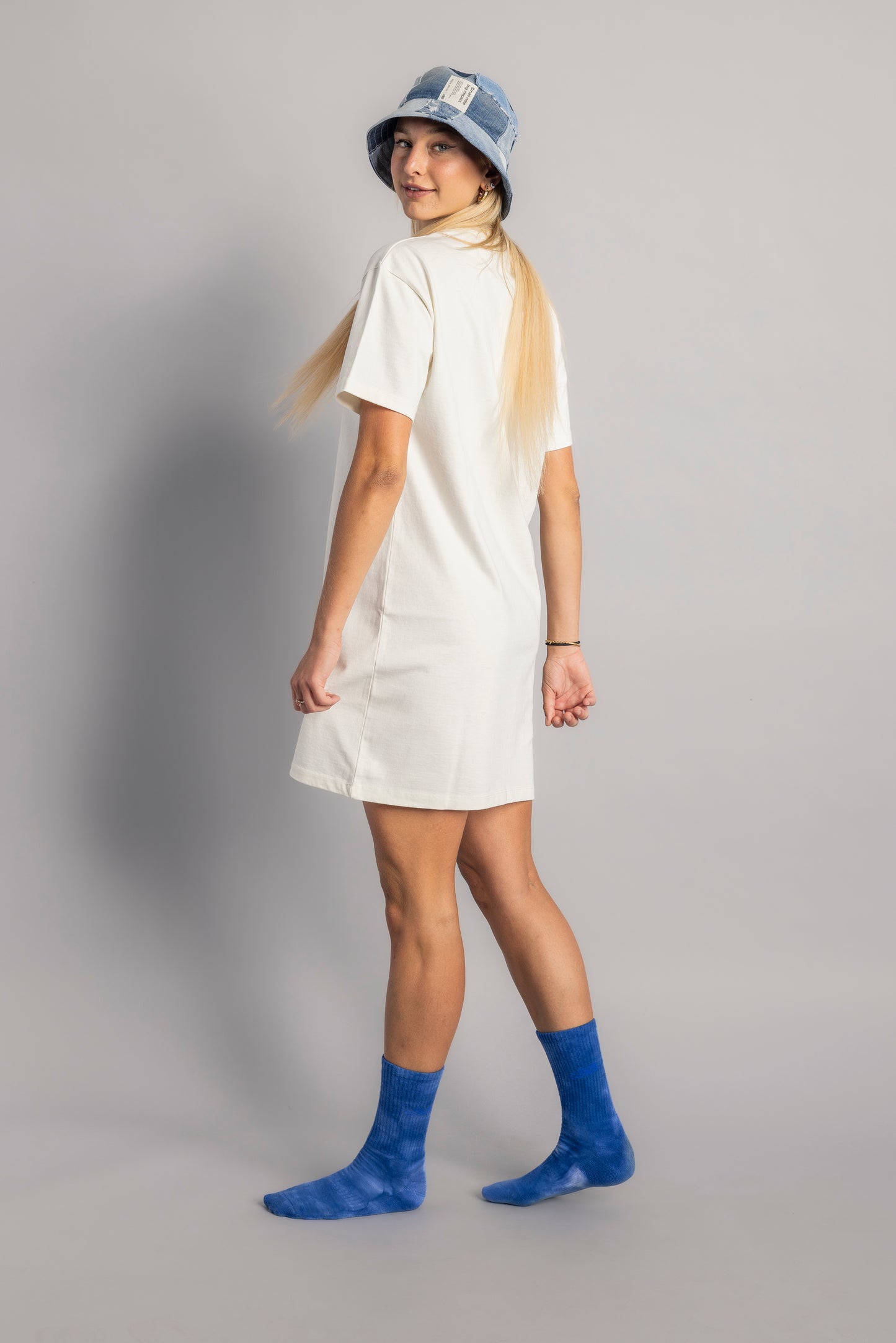 T-shirt dress ladies, off-white 