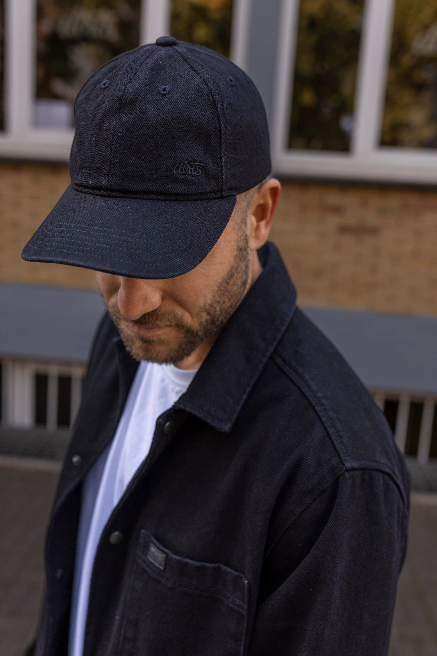 Denim Baseball Cap Washed, Black