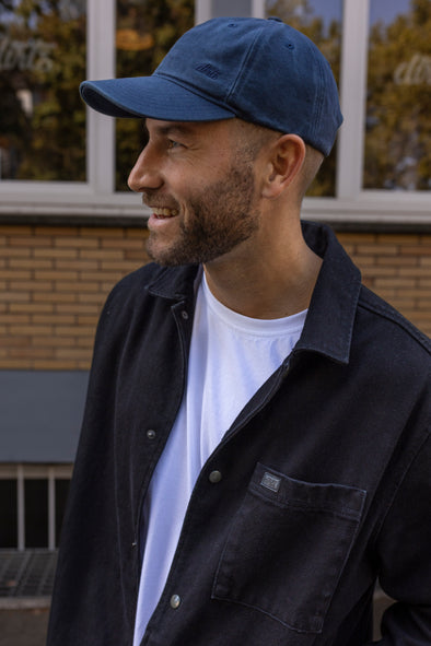 Denim Basecap Washed, Saphir