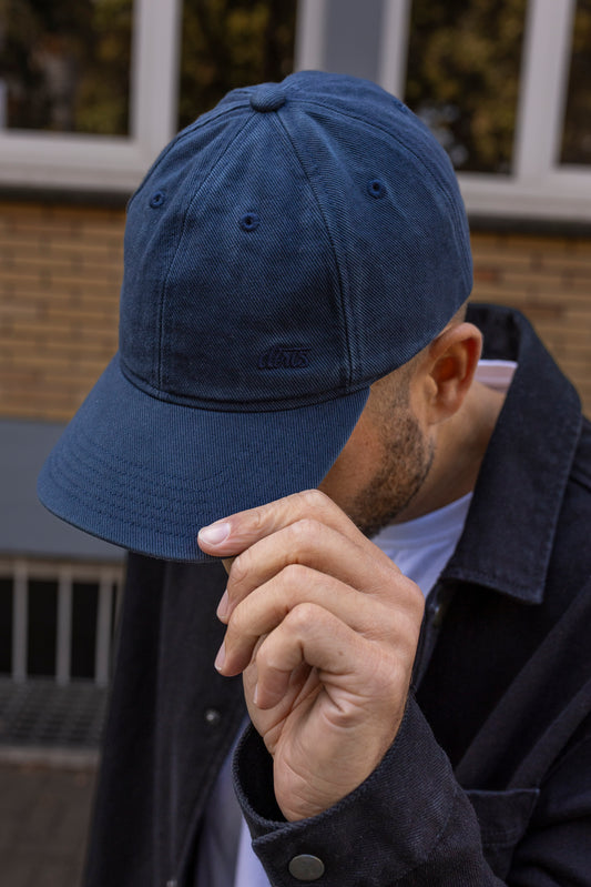 Denim Baseball Cap Washed, Sapphire