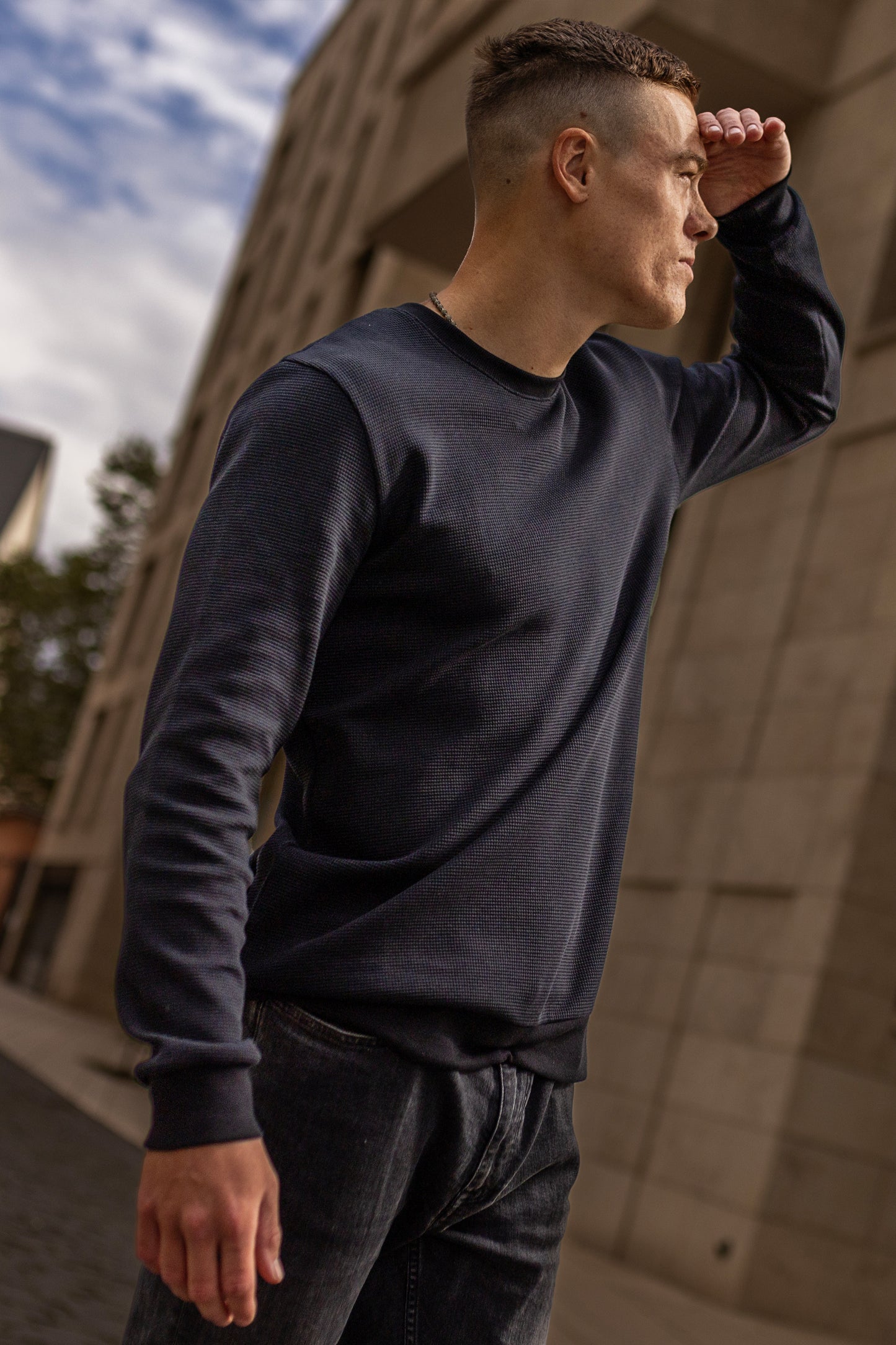 Waffle Piqué Longsleeve