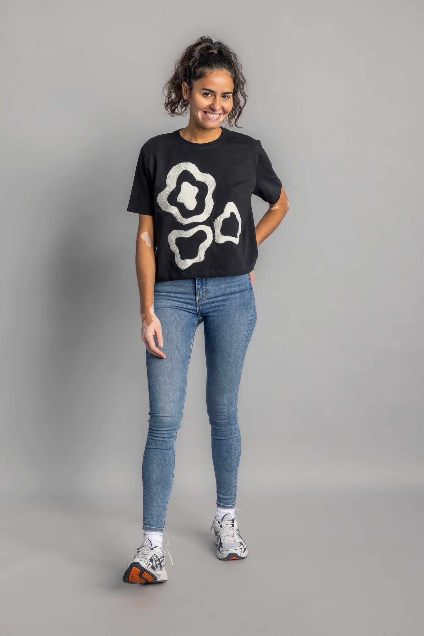 Upcycling unique T-shirt ladies size. S