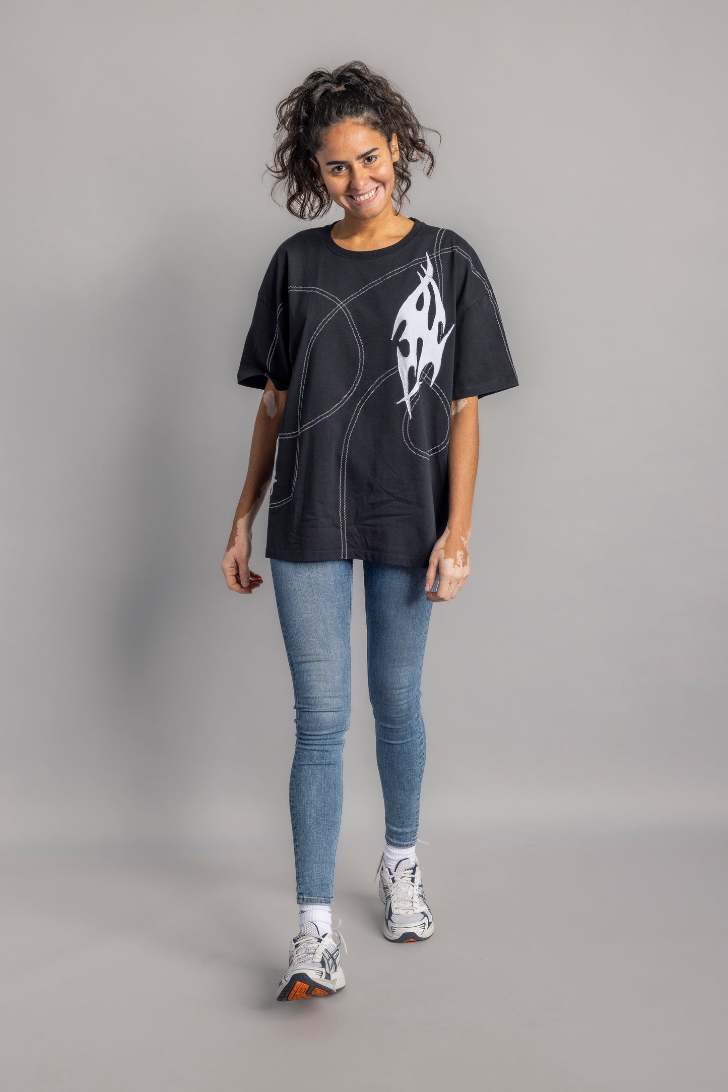 Upcycling unique T-shirt ladies size. S