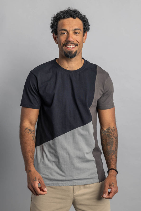 UPCYCLING Patchwork T-Shirt, L