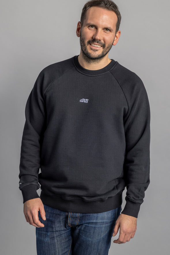 Raglan Logo Sweatshirt Unisex, Schwarz