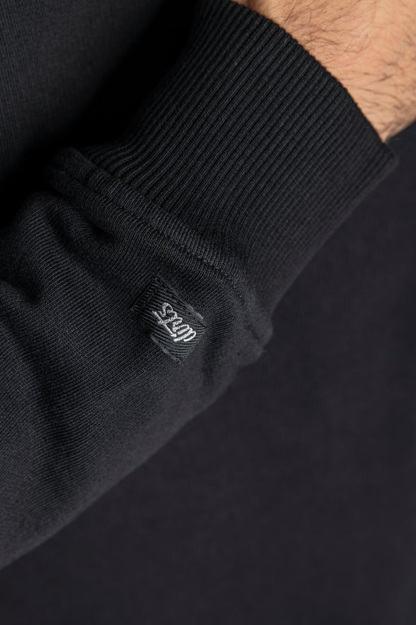 Raglan Logo Sweatshirt Unisex, Schwarz