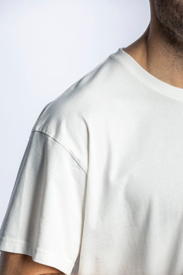 Recycled Cotton T-Shirt OVERSIZED, Off-White
