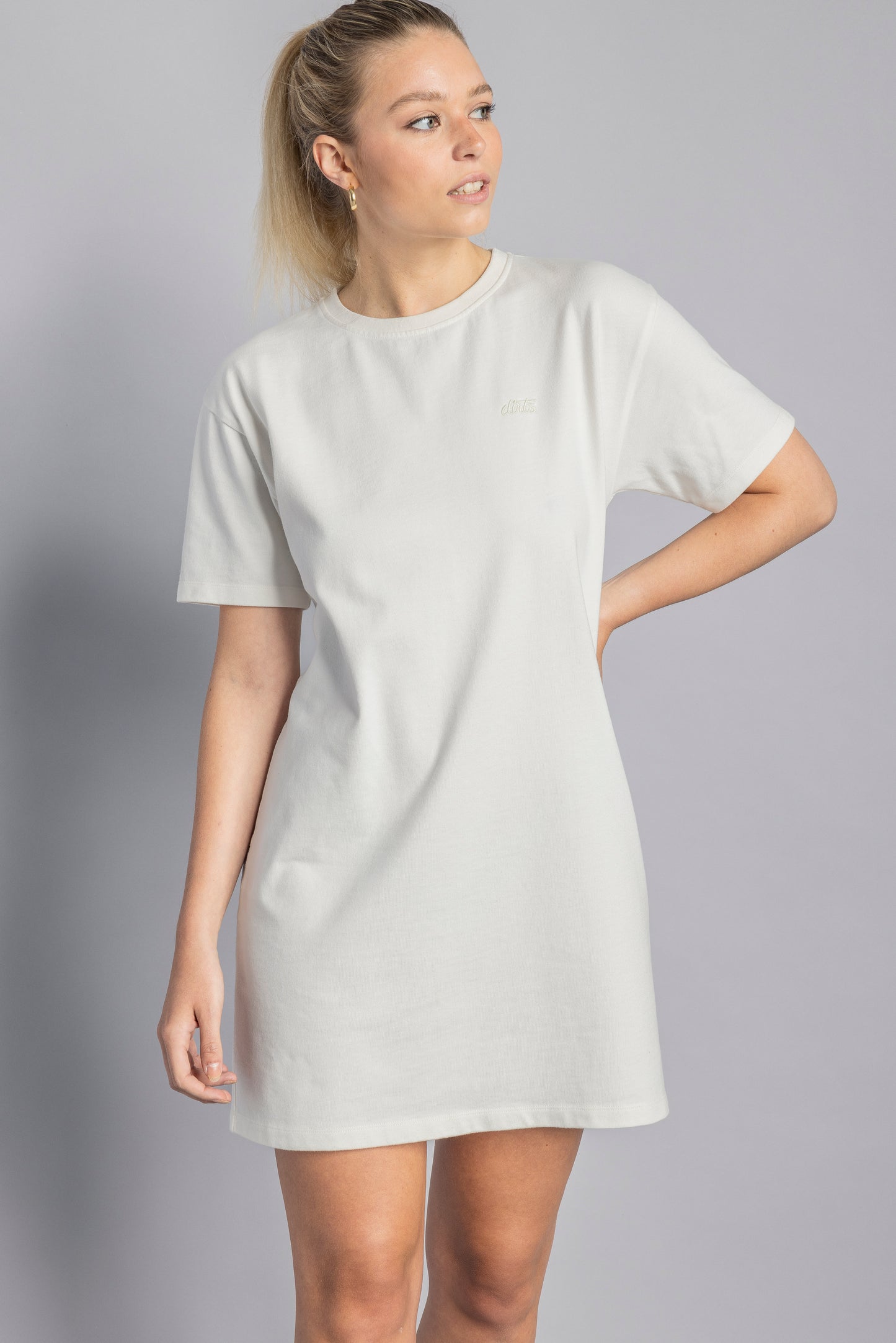 T-Shirt Kleid Ladies, Off-White